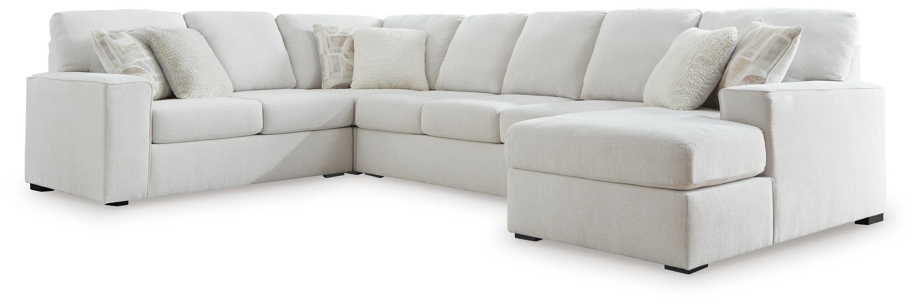 Leighelli 4-Piece Sectional with Chaise, Ivory, large