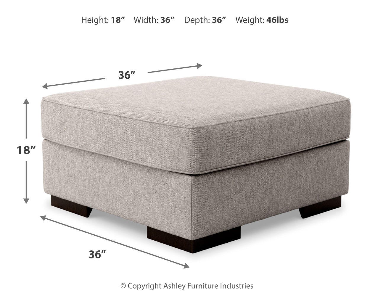 Ashlor Nuvella® Ottoman | Ashley
