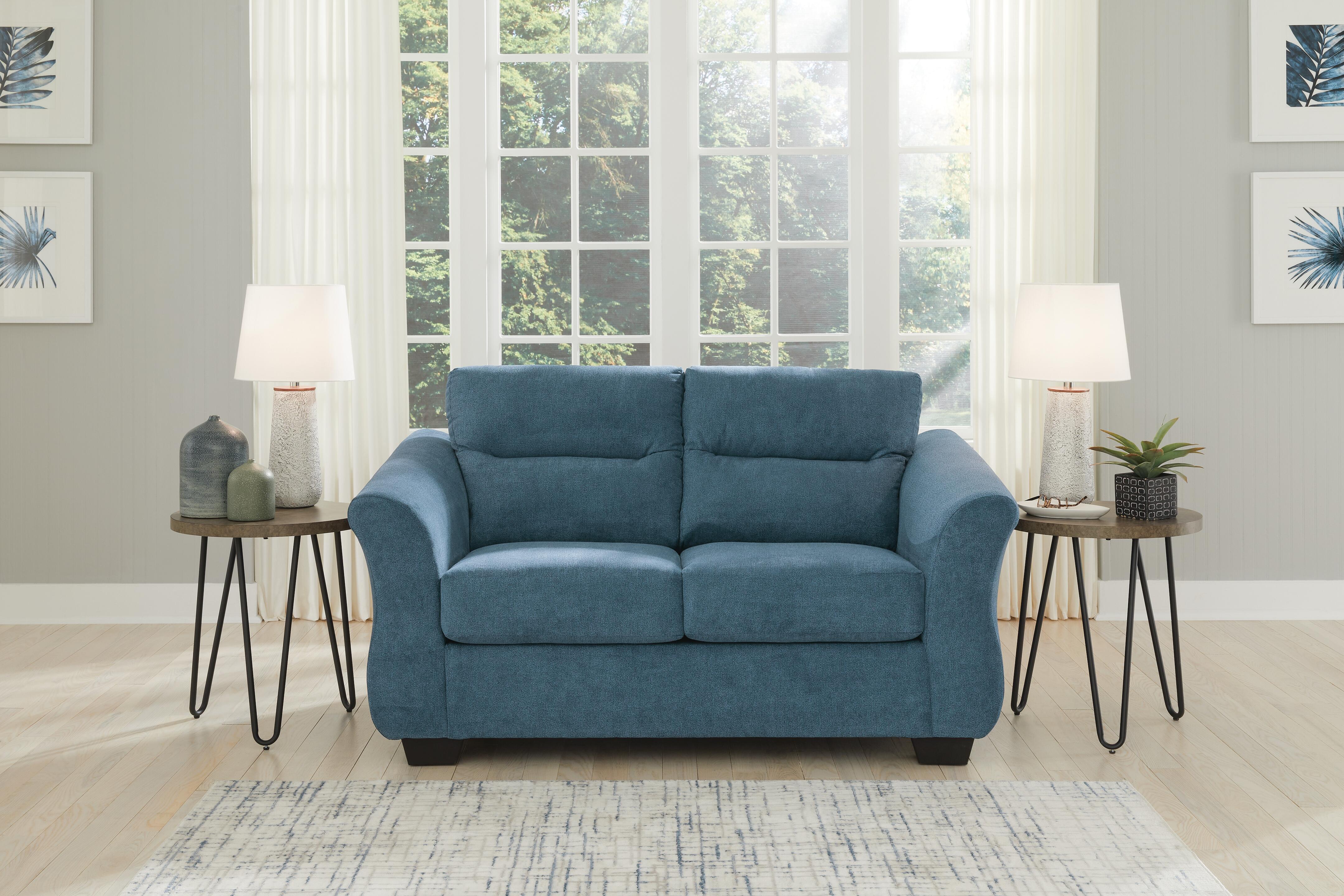 Miravel Loveseat, Indigo, large