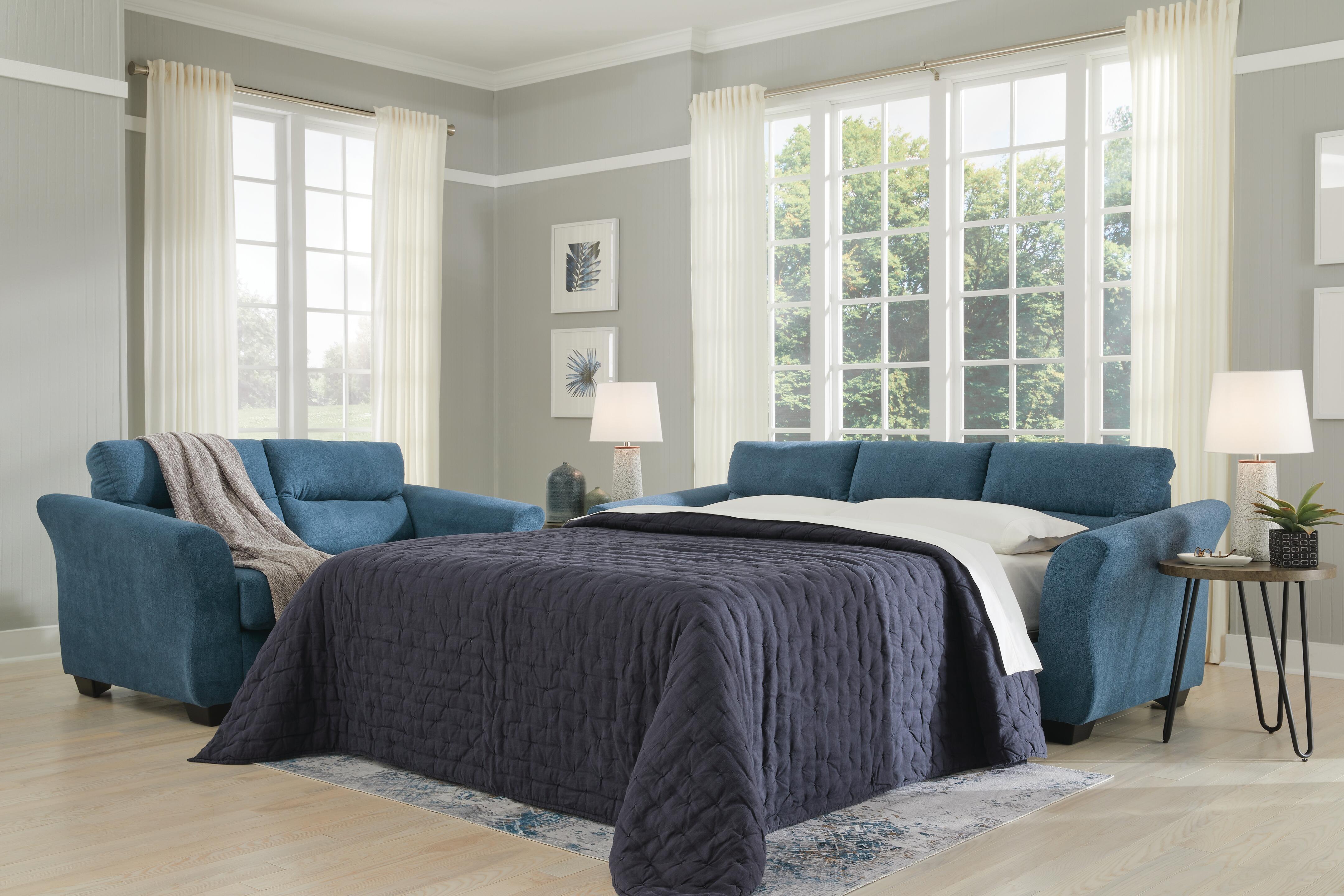 Miravel Queen Sofa Sleeper, Indigo, large