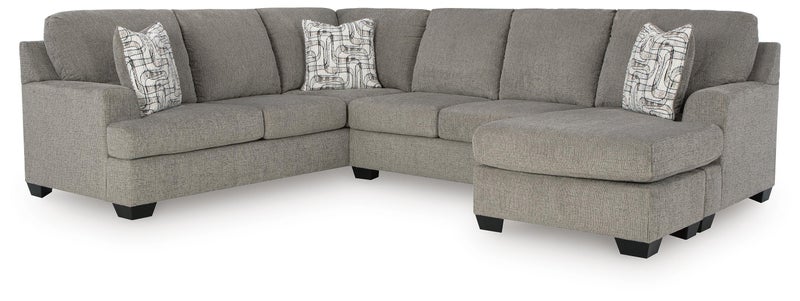 Erinsburg 2-Piece Sectional with Chaise, Iron