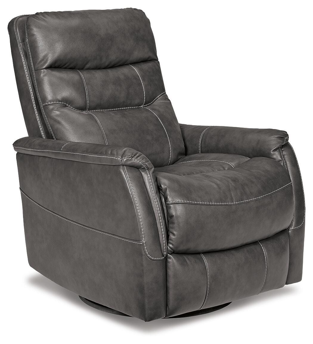 Riptyme Swivel Glider Recliner, Quarry, large