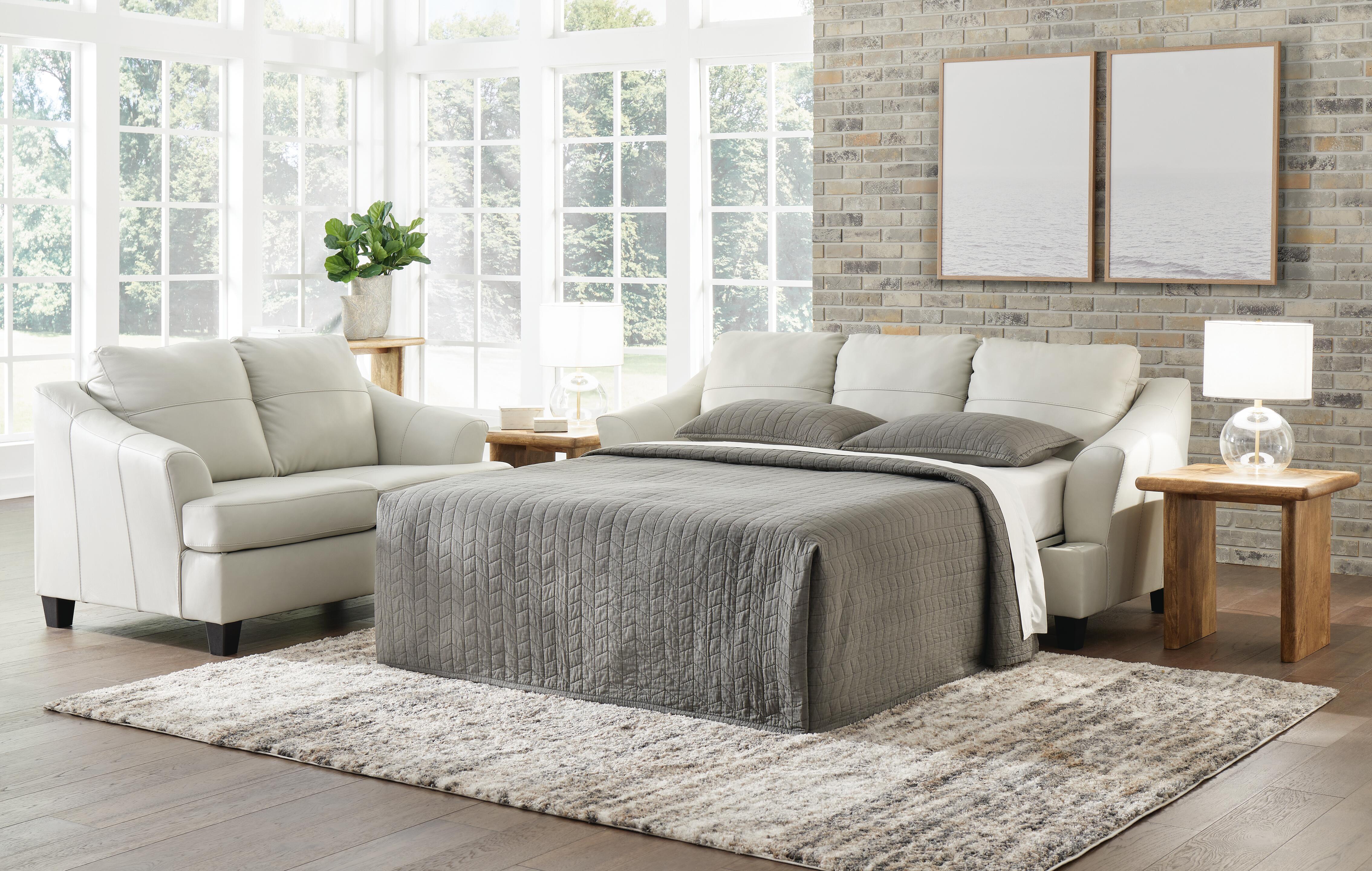 Genoa Queen Leather Sofa Sleeper | Ashley