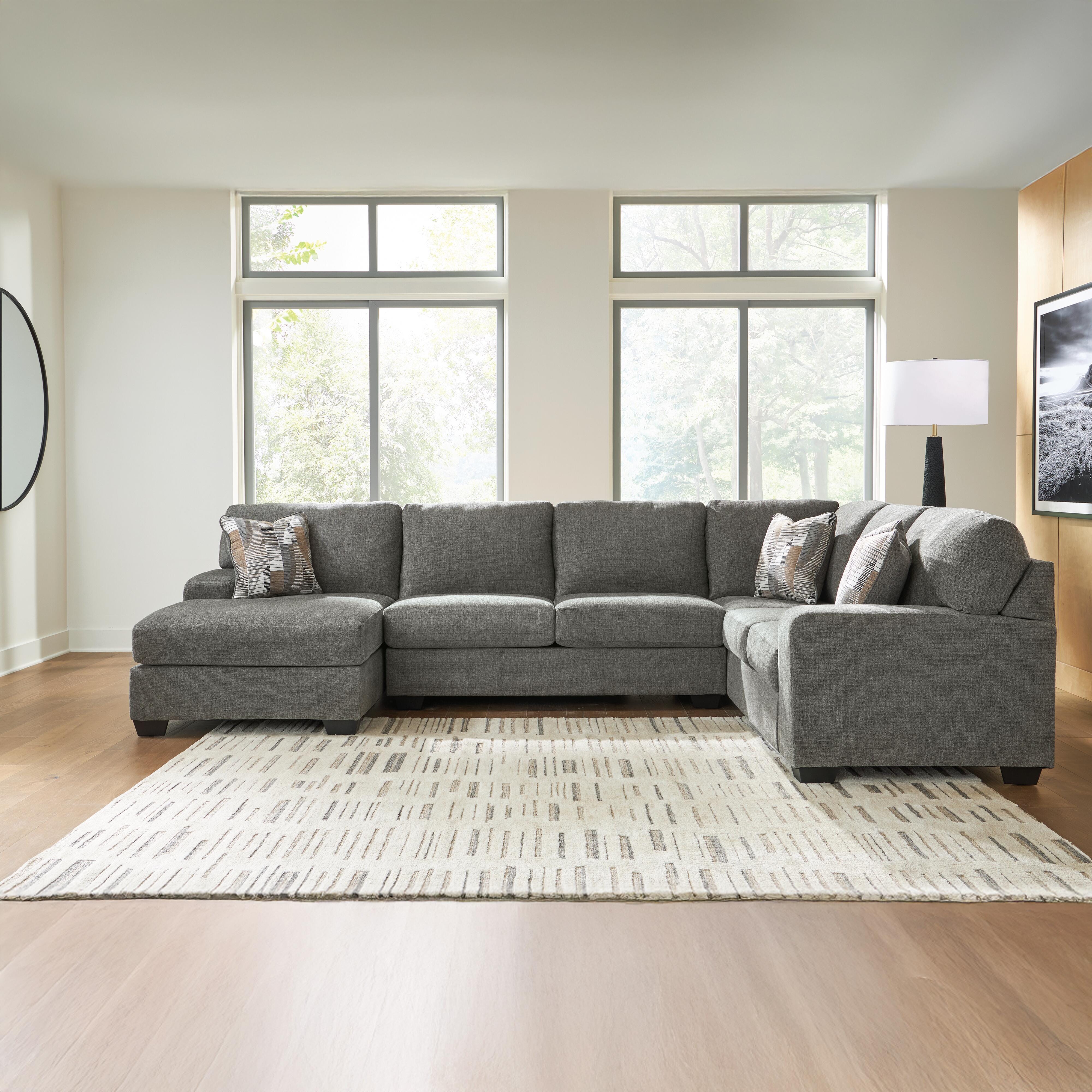 Newellen 3-Piece Sleeper Sectional with Chaise, Greystone, large