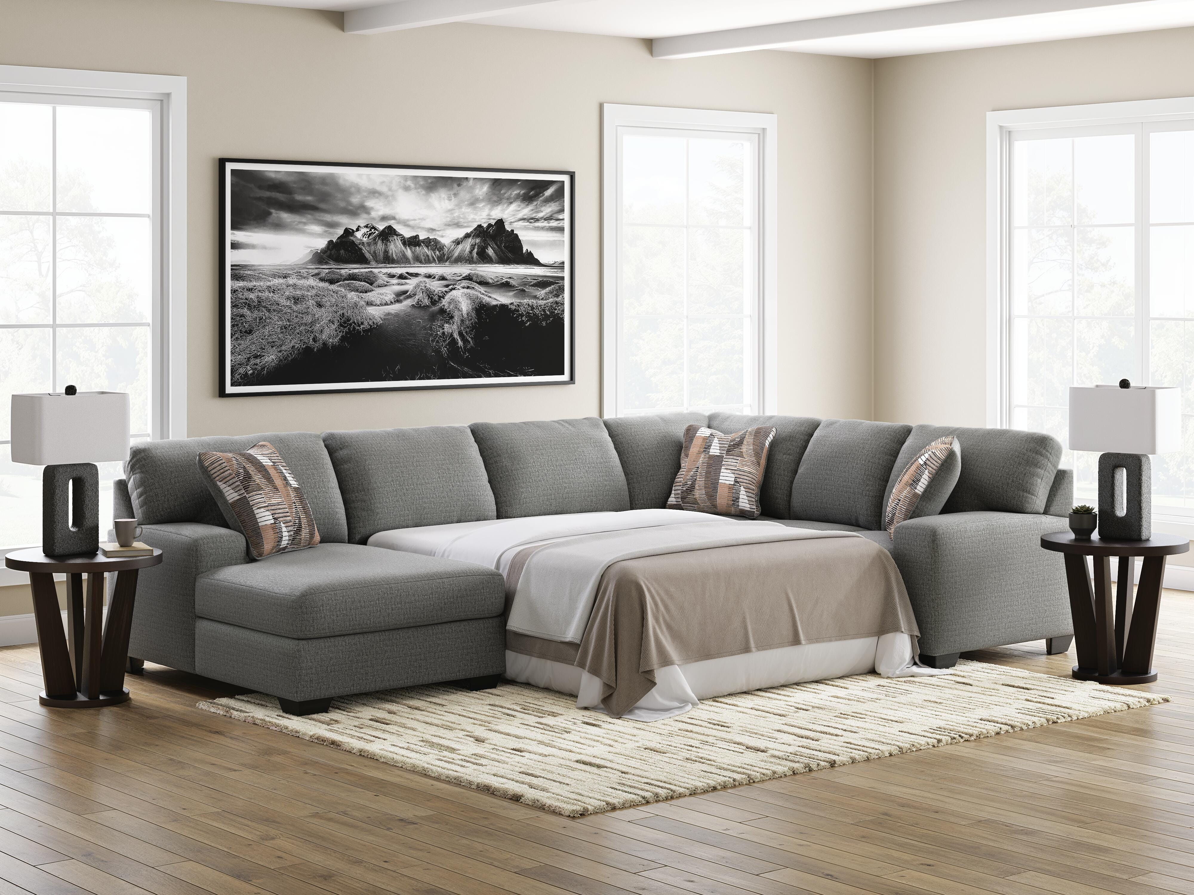 Newellen 3-Piece Sleeper Sectional with Chaise - image 3