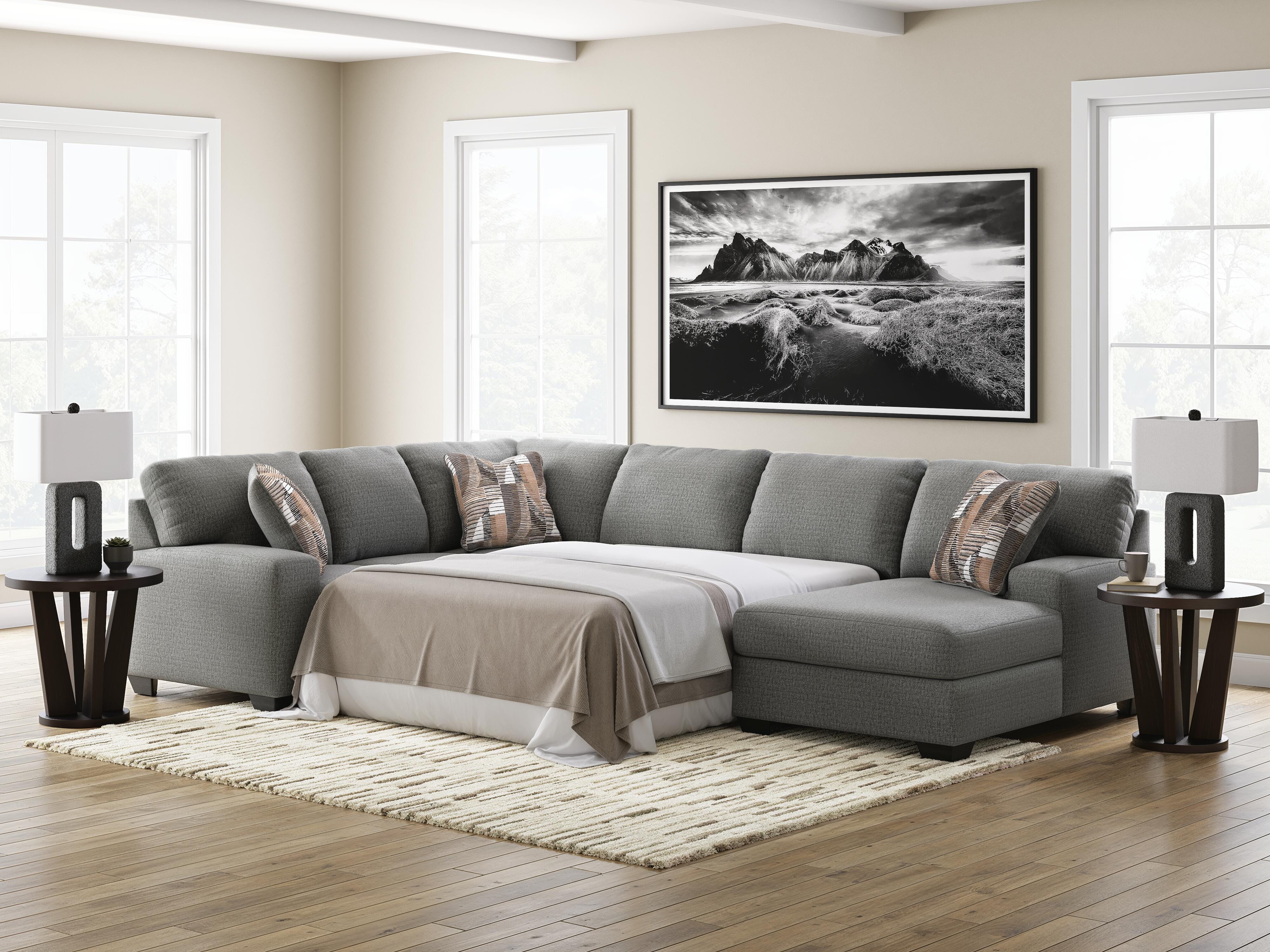 Newellen 3-Piece Sleeper Sectional with Chaise - image 3