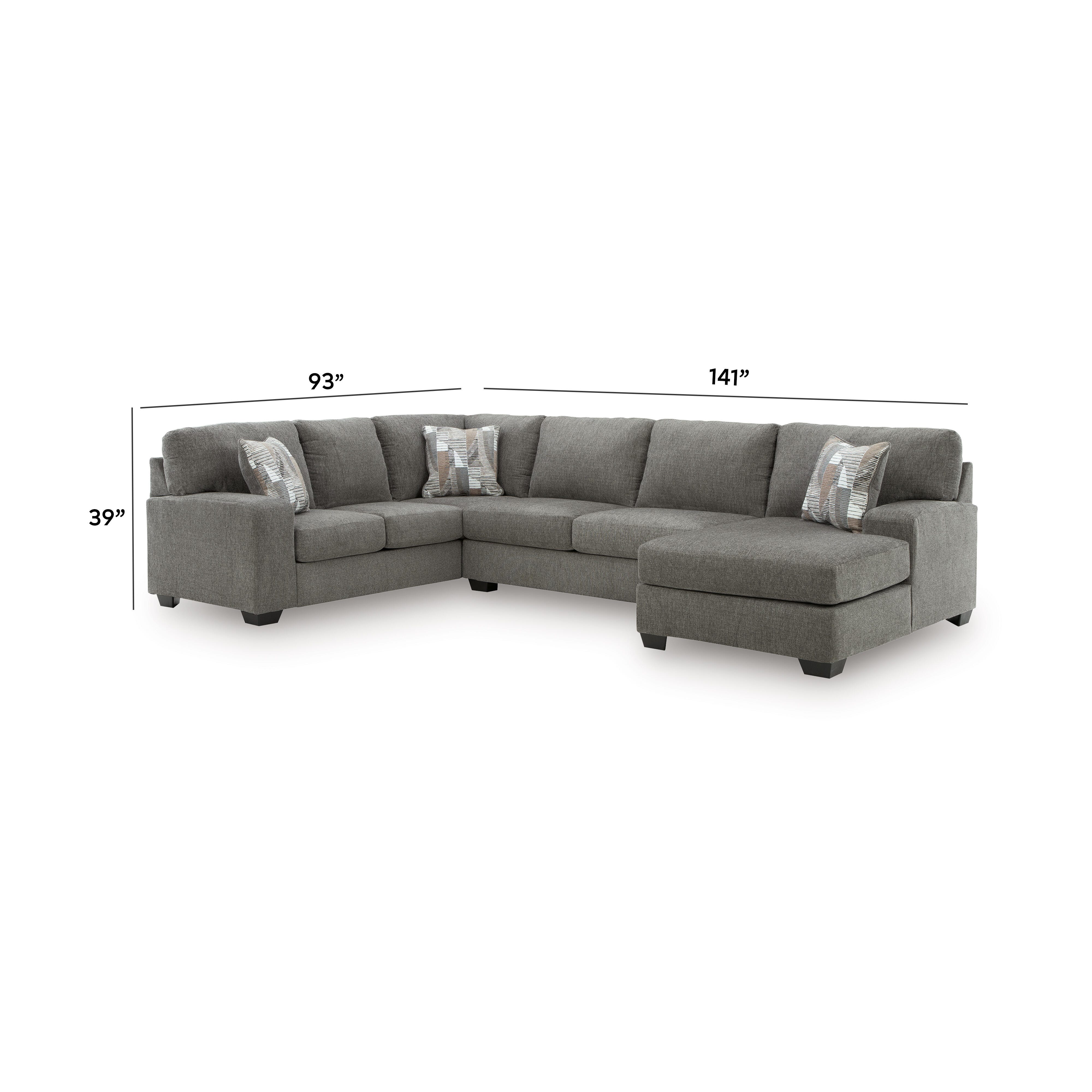 Newellen 3-Piece Sleeper Sectional with Chaise, Greystone, large