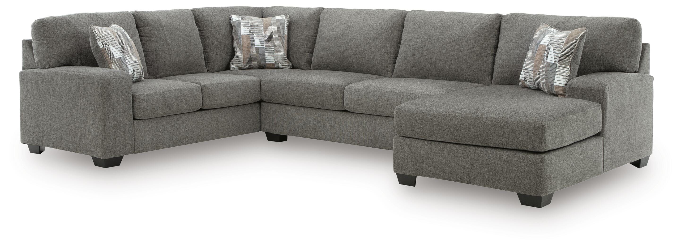 Newellen 3-Piece Sleeper Sectional with Chaise, Greystone, large