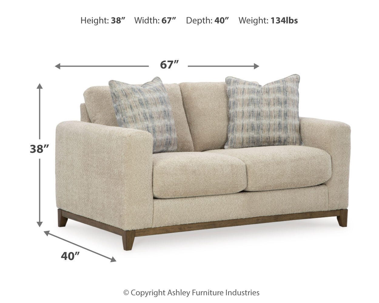 Sofá, Sofá de dos plazas, Sillón grande y Otomana Parklynn - image 21
