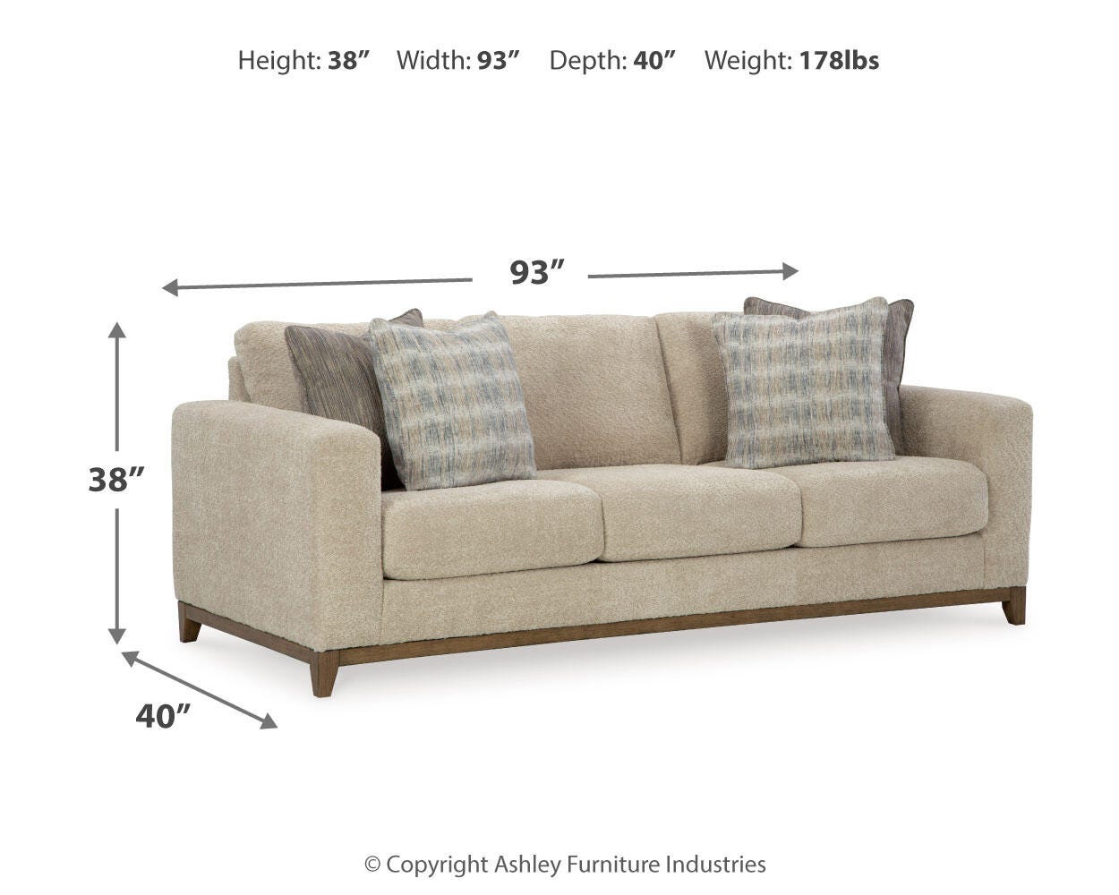 Sofá, Sofá de dos plazas, Sillón grande y Otomana Parklynn - image 22