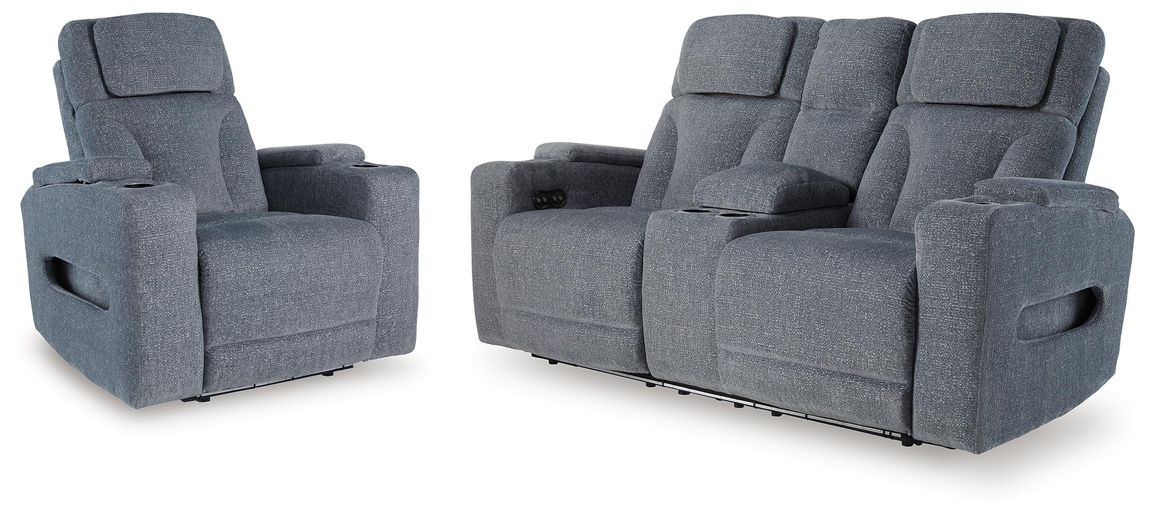 Sofá biplaza reclinable eléctrico Forest Lake y sillón reclinable eléctrico - image 1