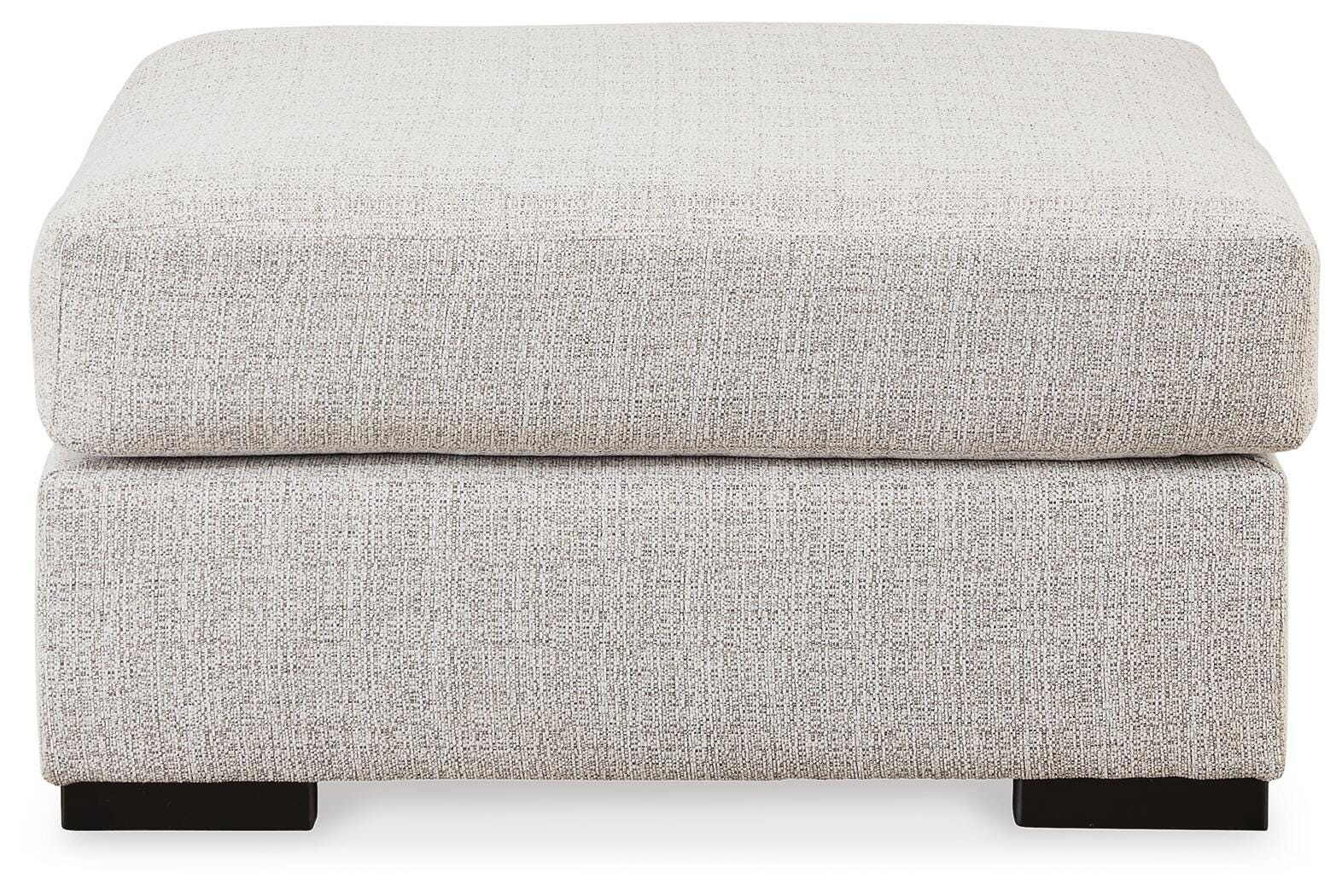 Larce Oversized Accent Ottoman, Stone, large