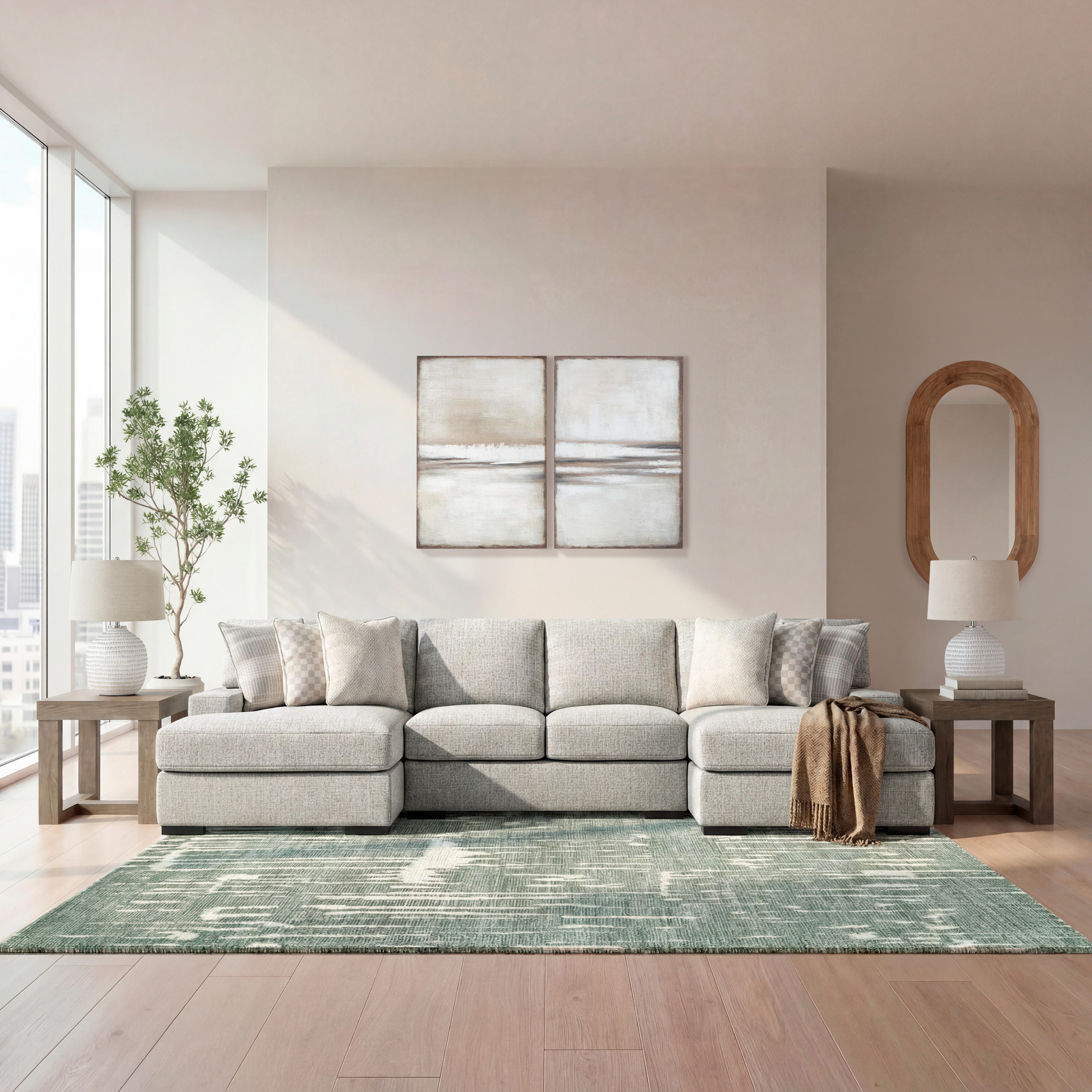 Seccional Larce de 3 piezas con chaise longue - image 2