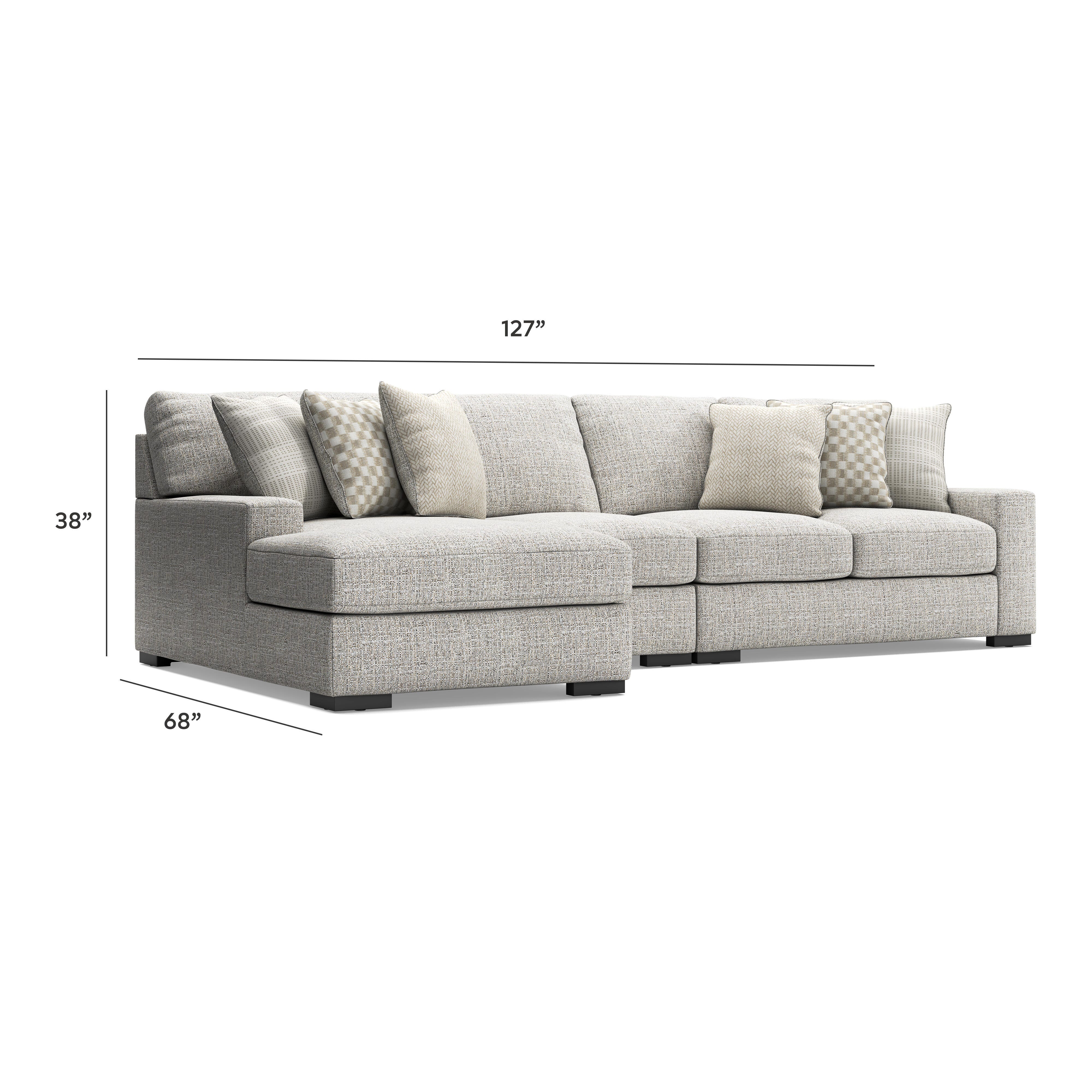 Seccional Larce de 3 piezas con chaise longue - image 7