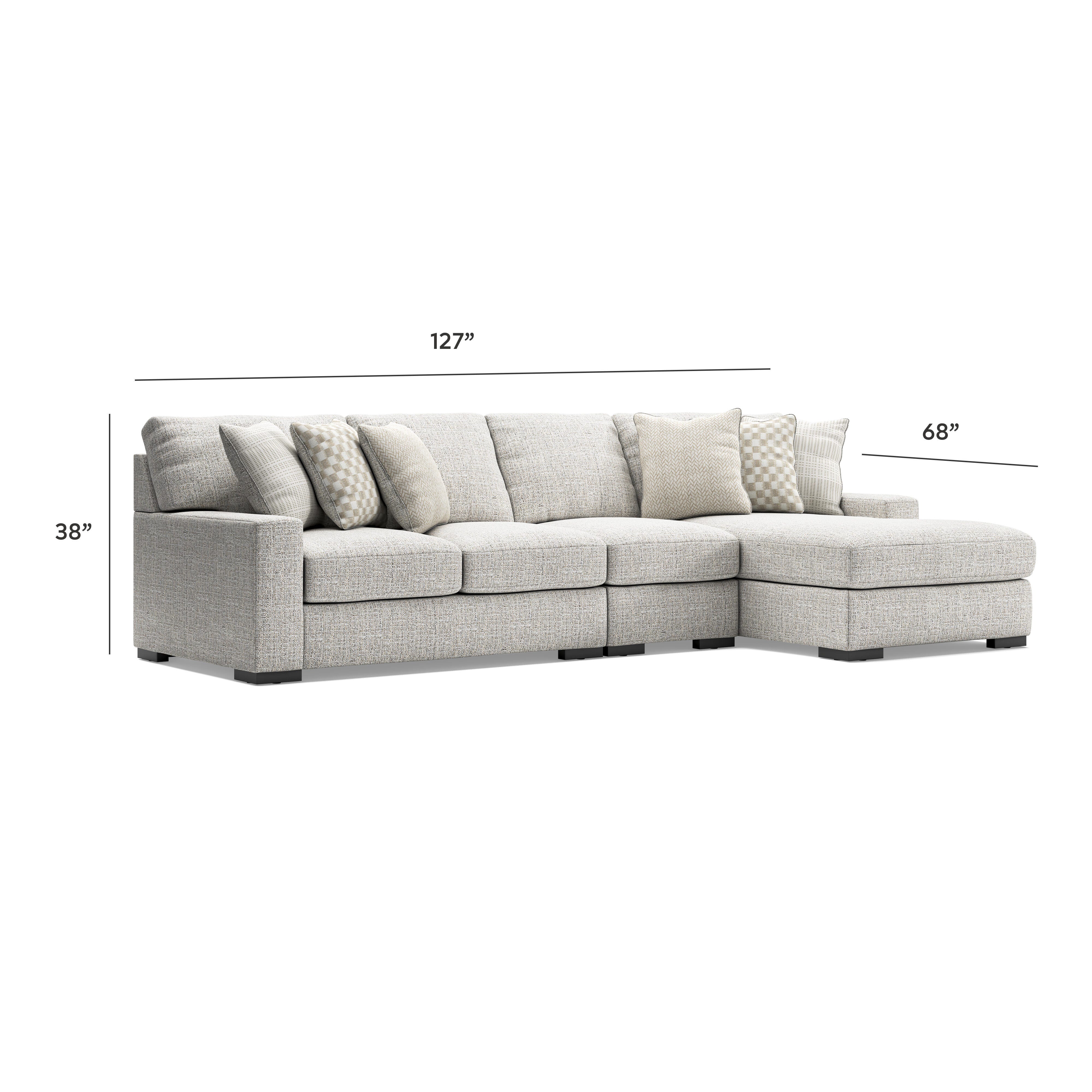 Seccional Larce de 3 piezas con chaise longue - image 7