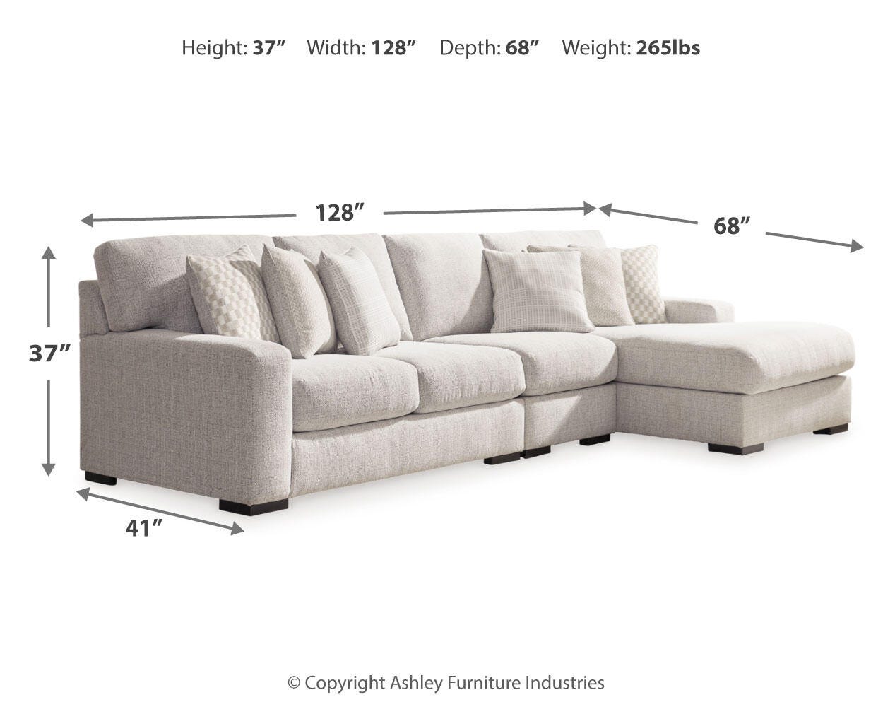 Larce 3-Piece Sectional with Chaise - image 4