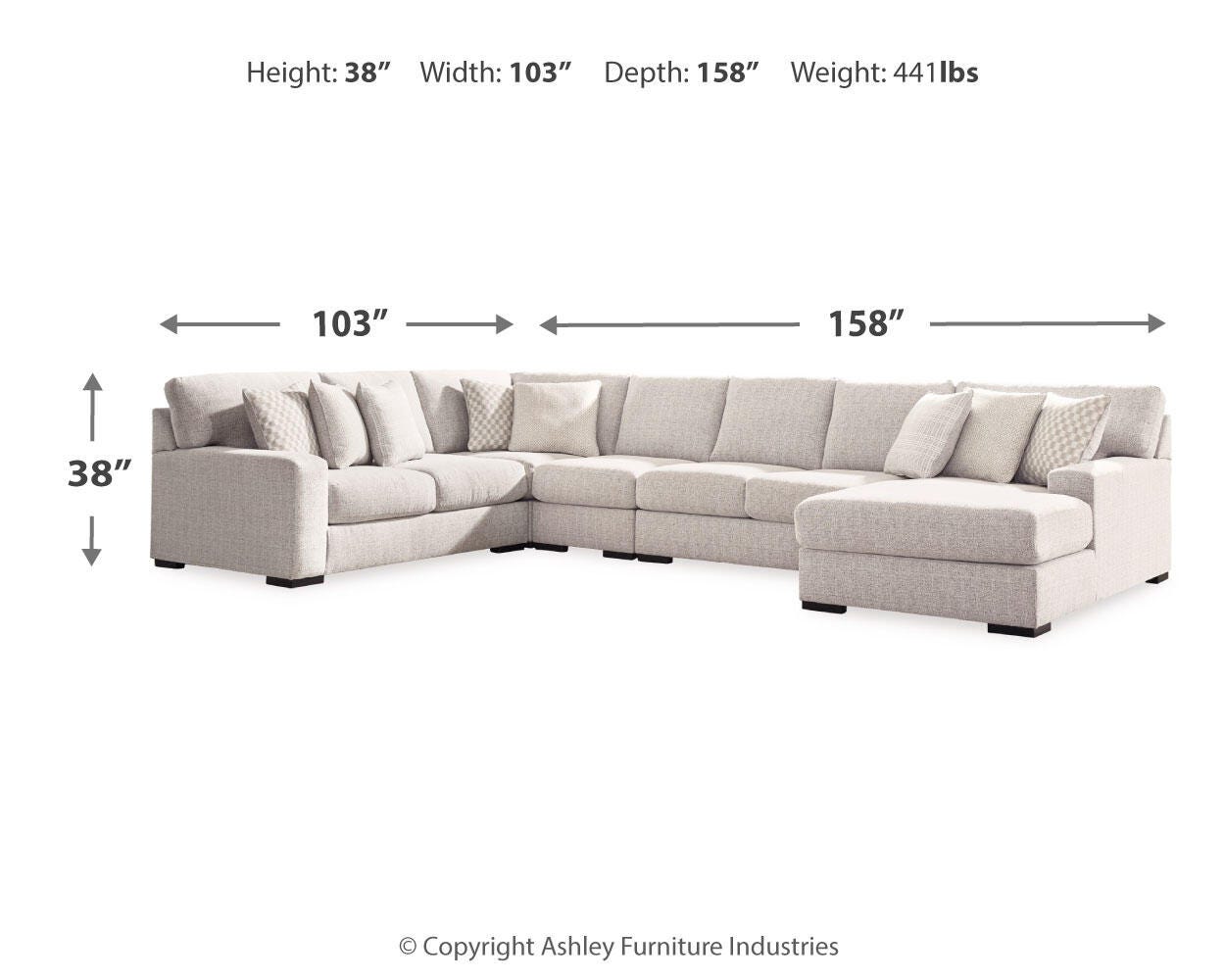 Larce 5-Piece Sectional with Chaise - image 4