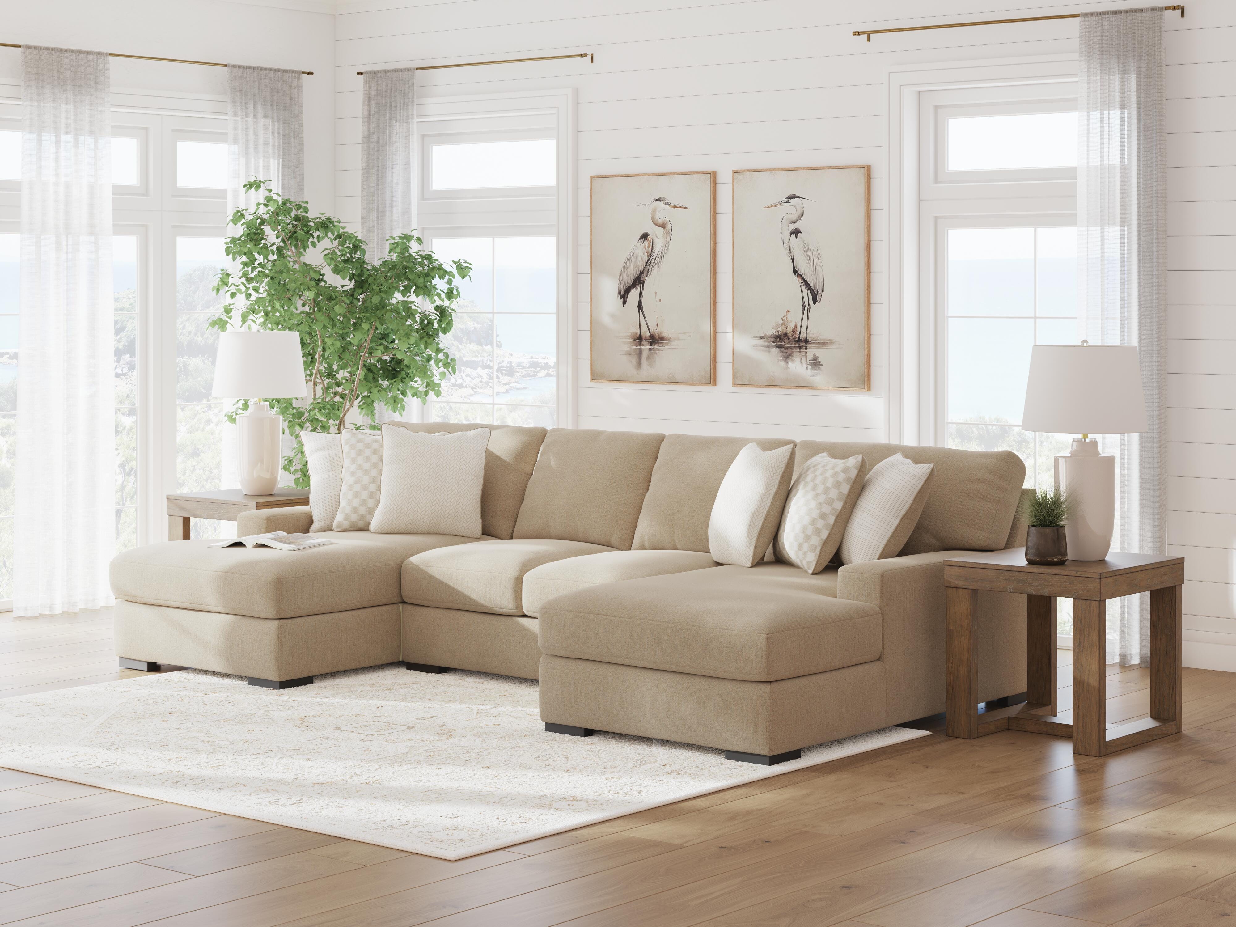 Larce 3-Piece Sectional with Chaise, Dune, rollover