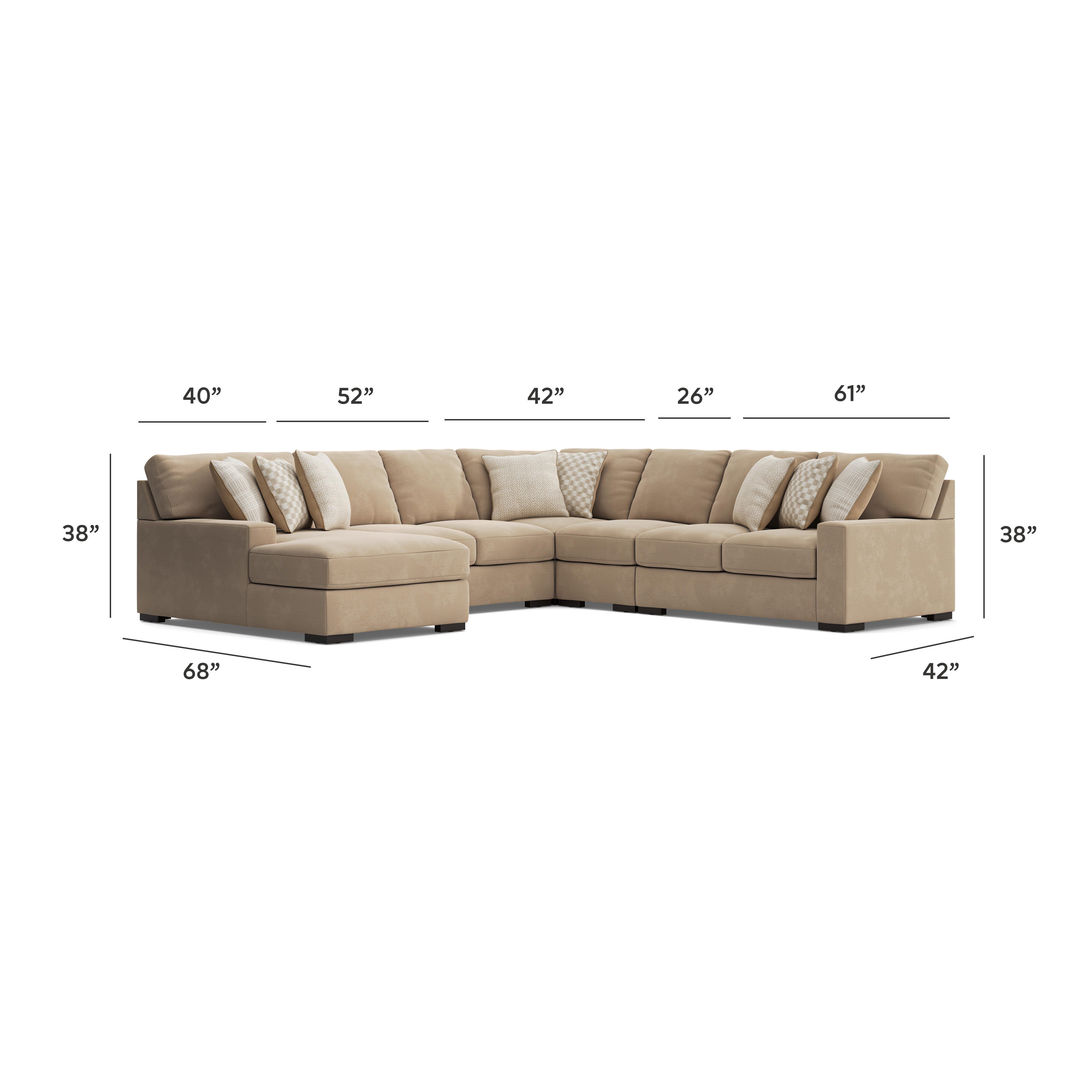 Seccional Larce de 5 piezas con chaise longue - image 7
