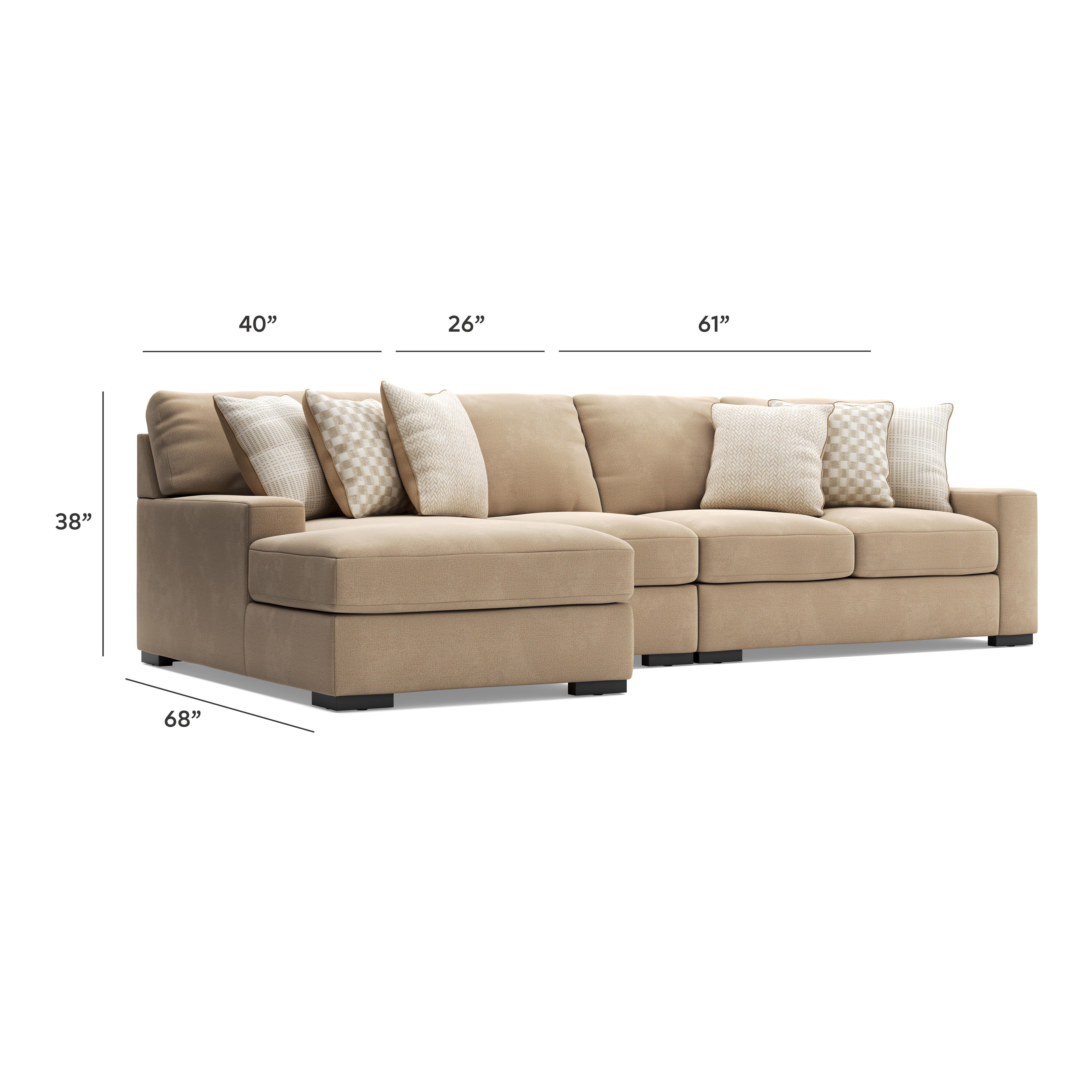 Seccional Larce de 3 piezas con chaise longue - image 7