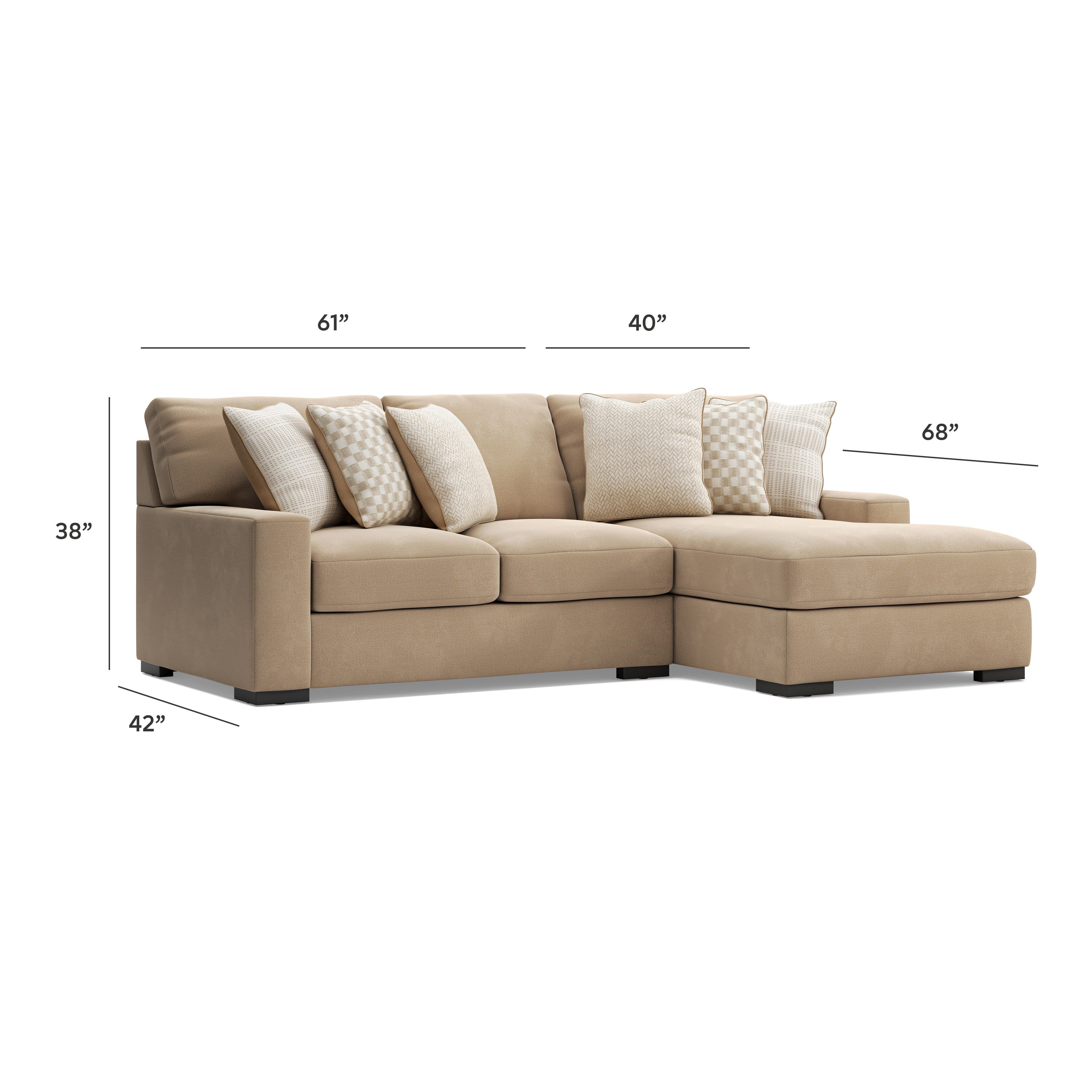 Seccional Larce de 2 piezas con chaise longue - image 7