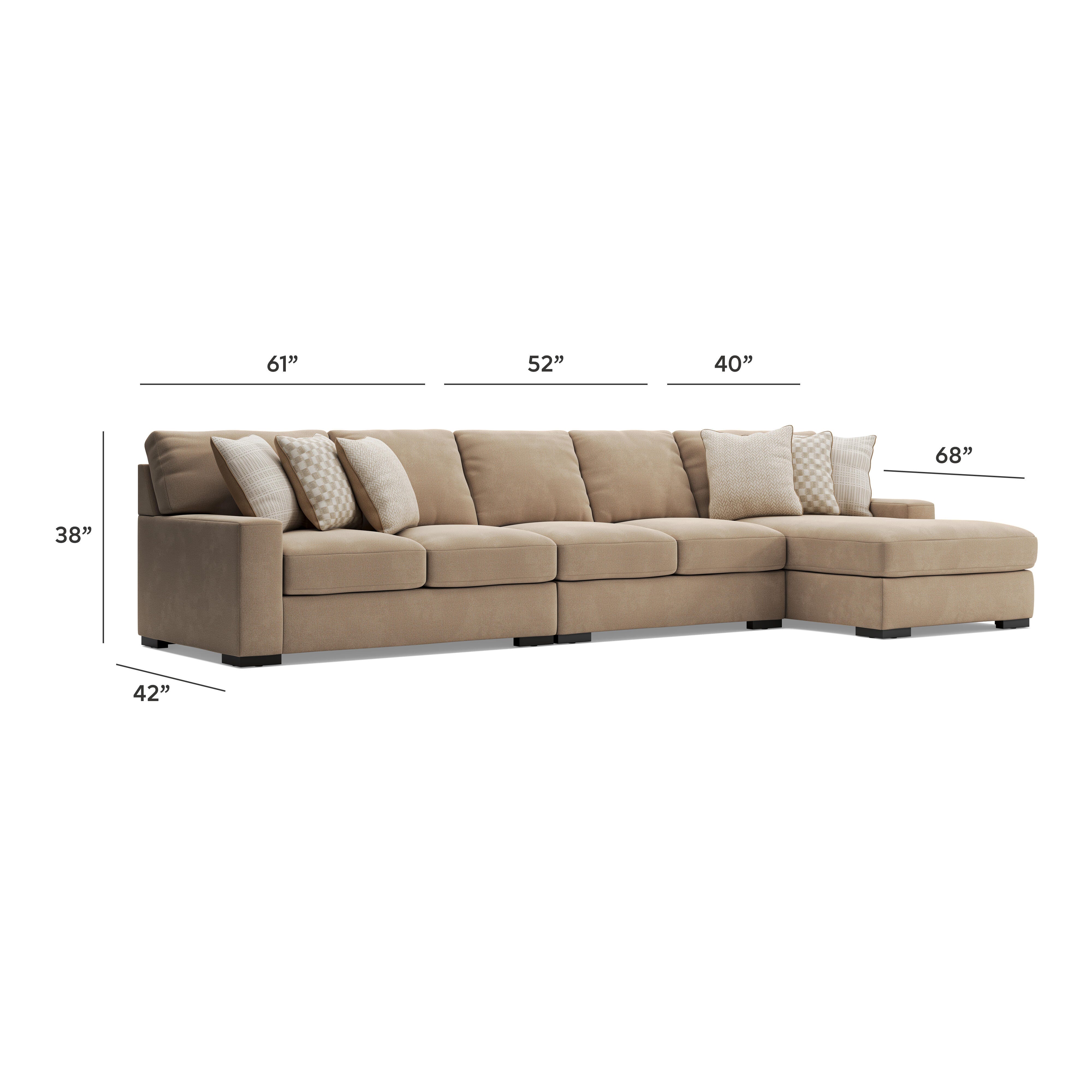 Seccional Larce de 3 piezas con chaise longue - image 7