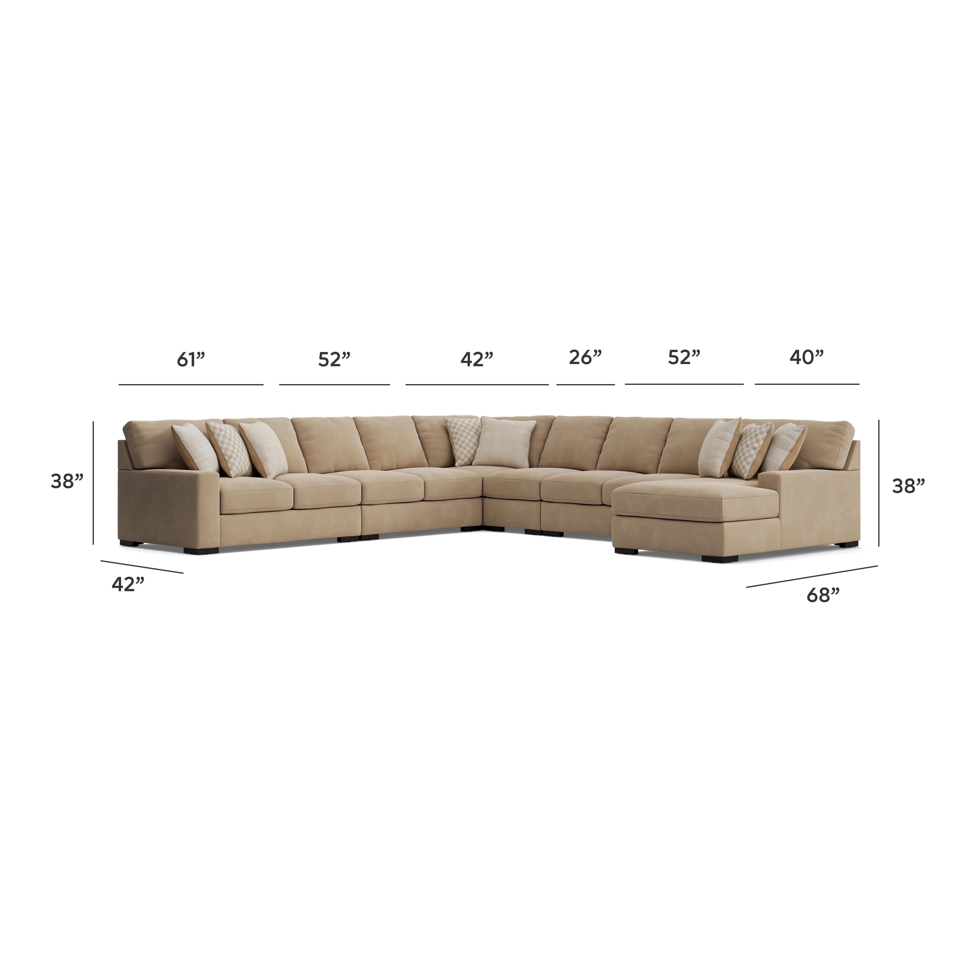 Seccional Larce de 6 piezas con chaise longue - image 7