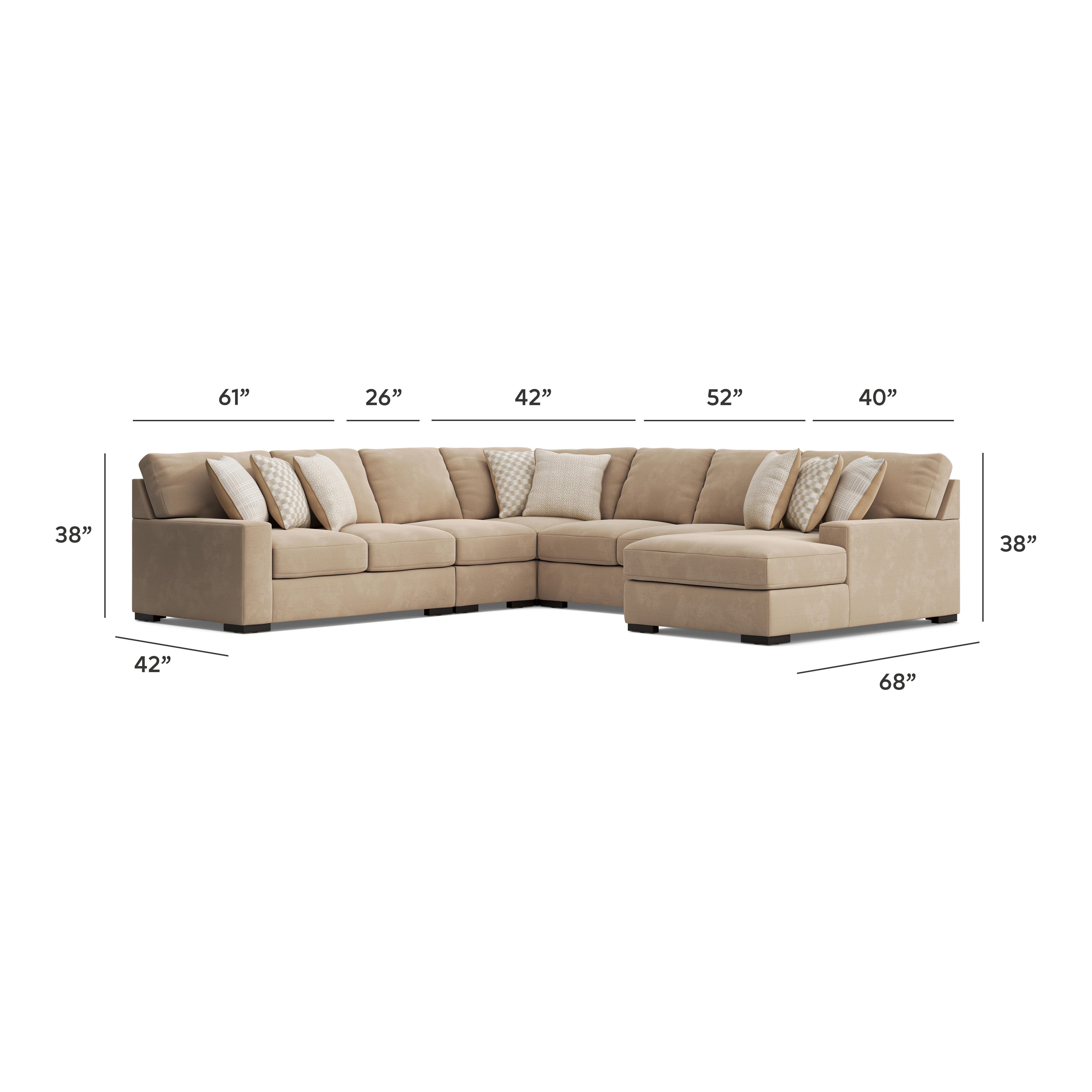 Seccional Larce de 5 piezas con chaise longue - image 7
