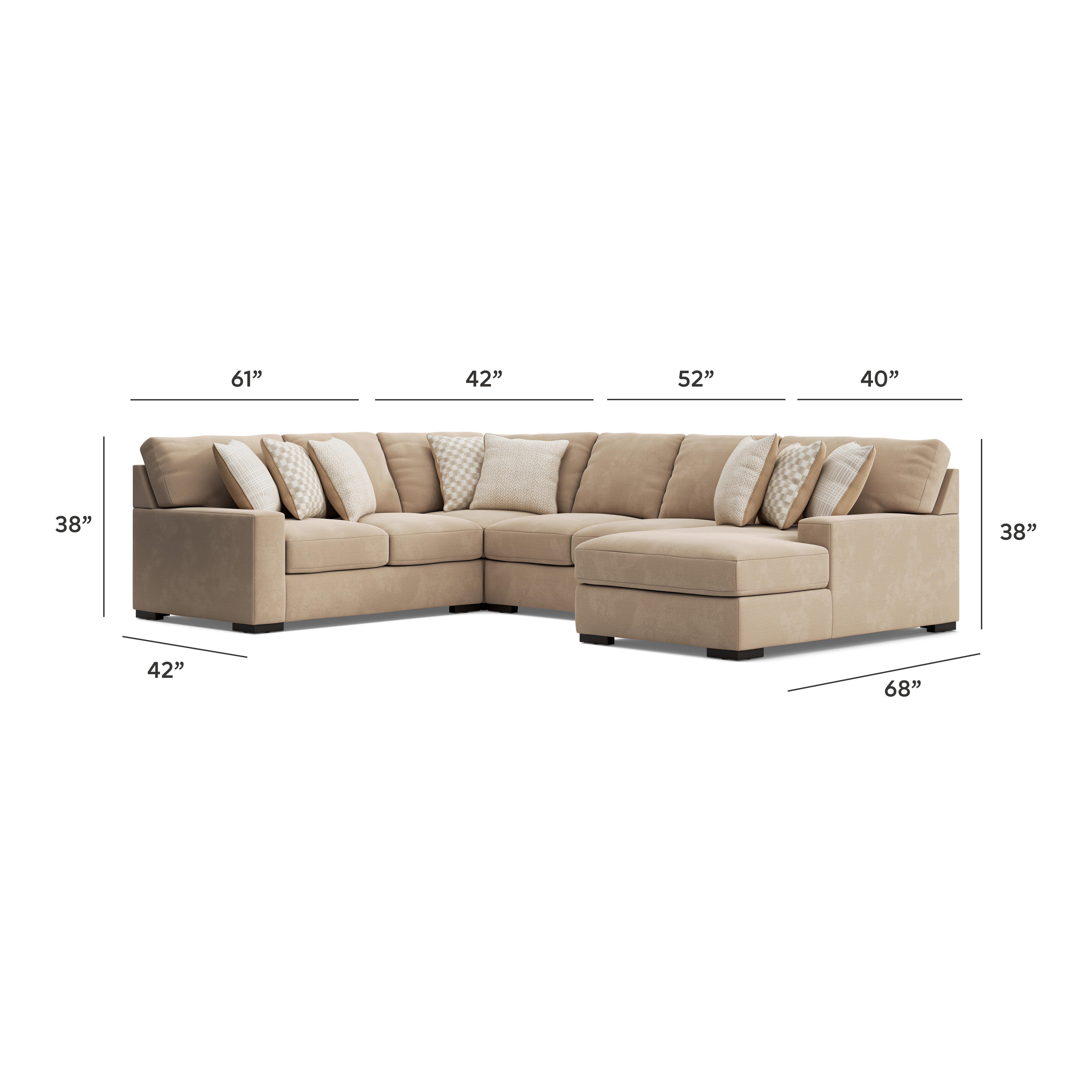 Seccional Larce de 4 piezas con chaise longue - image 7