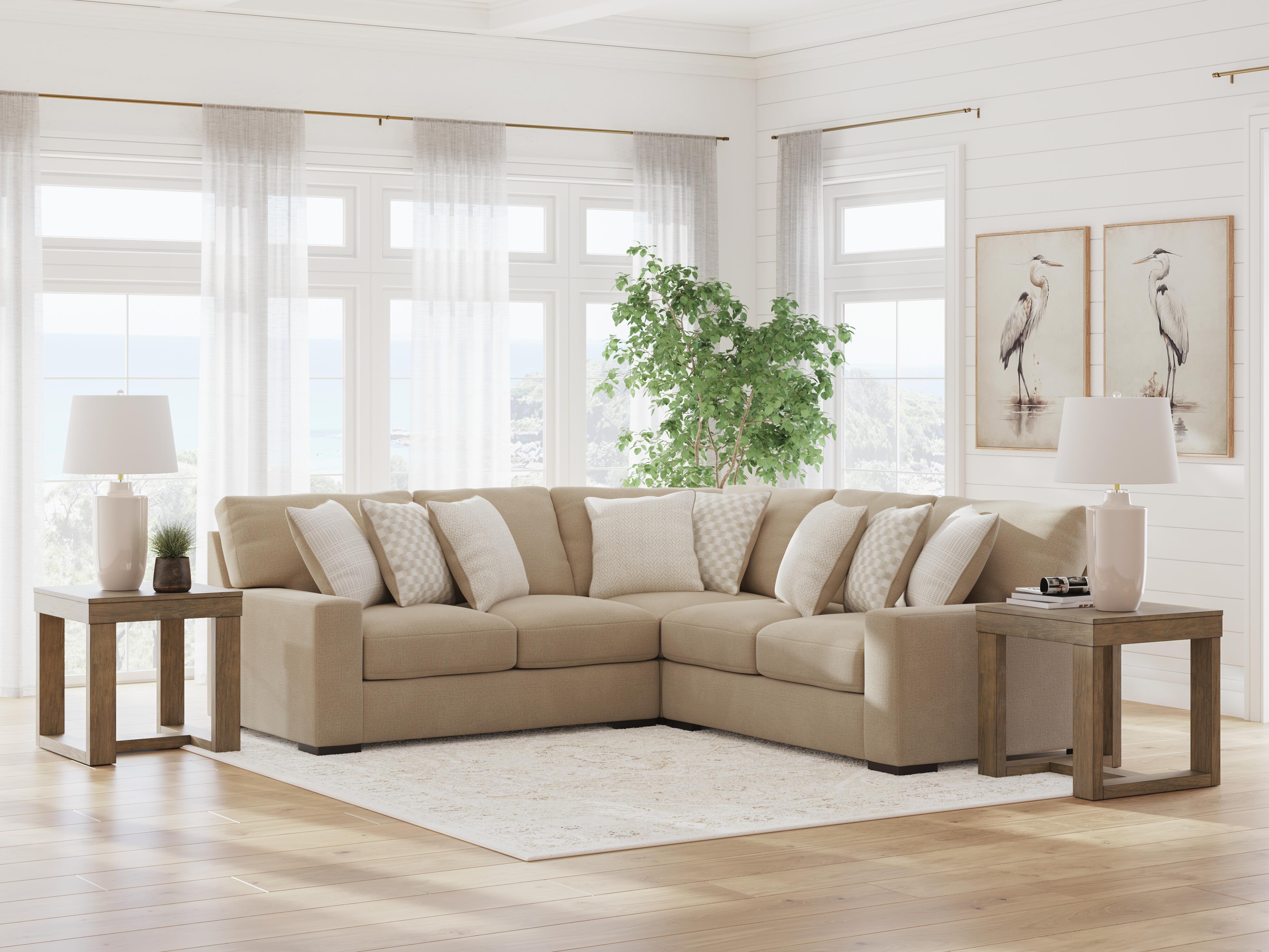 Larce 3-Piece Sectional, Dune, rollover