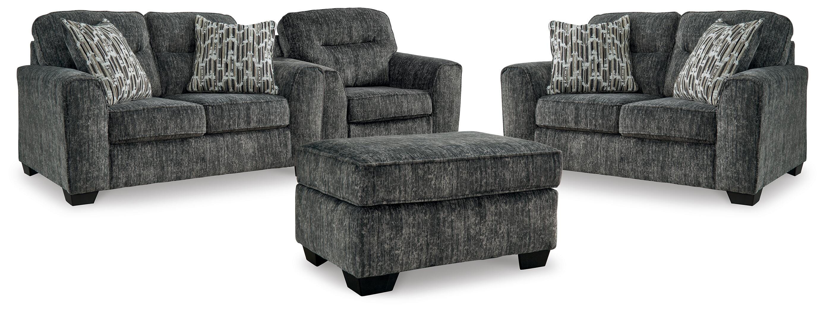 Lonoke 2 sofás biplaza, sillón de gran tamaño y otomana - image 1
