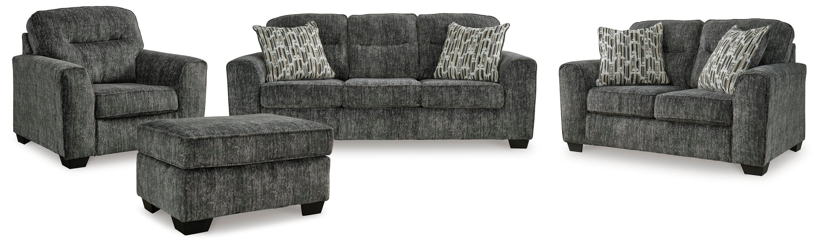 Sofá Lonoke, sofá de dos plazas, sillón de gran tamaño y otomana - image 2