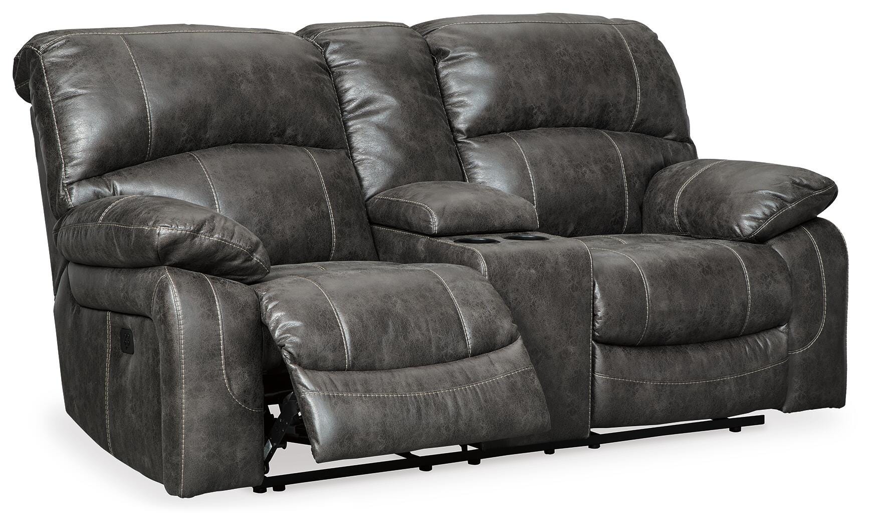 Dunwell Power Reclining Loveseat with Console, Steel, large