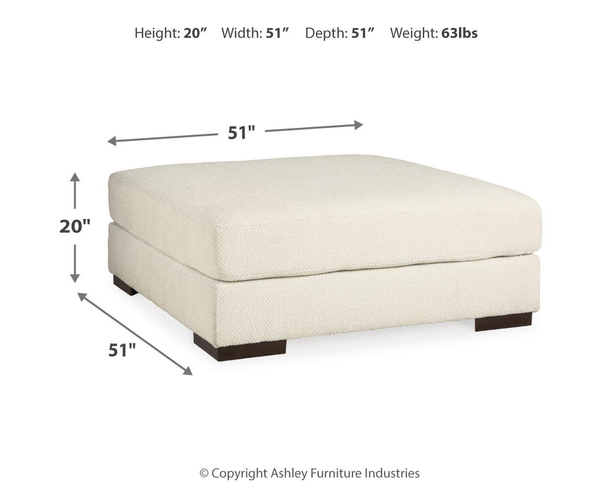 Zada Oversized Accent Ottoman - image 4