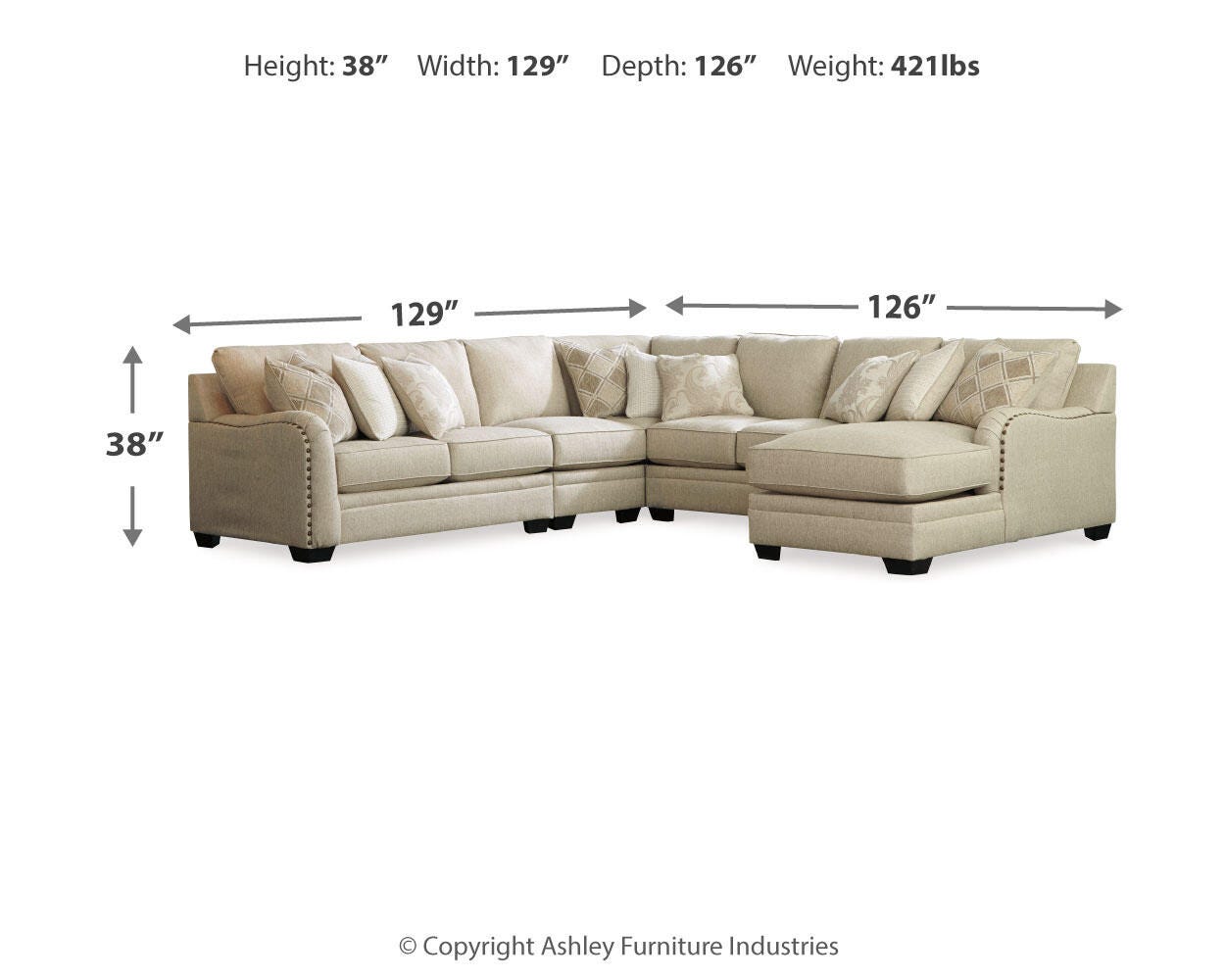 Luxora 5-Piece Sectional with Chaise - image 3