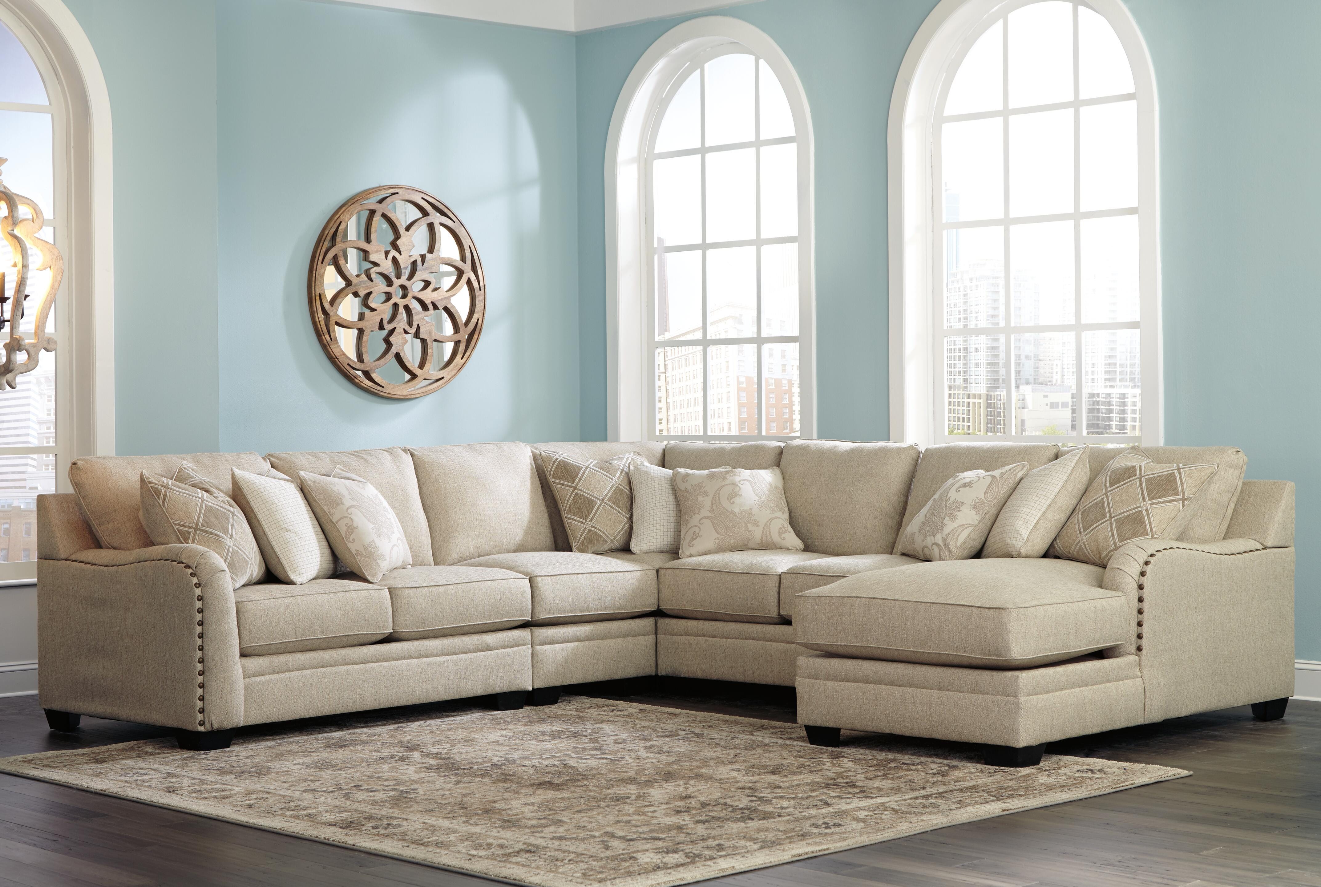 Luxora 5-Piece Sectional with Chaise, Bisque, rollover