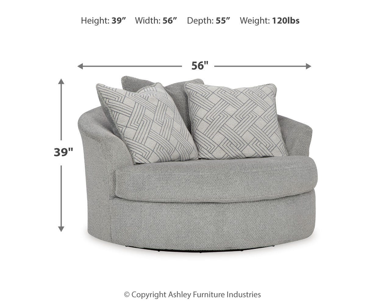 Casselbury Oversized Swivel Accent Chair - image 6