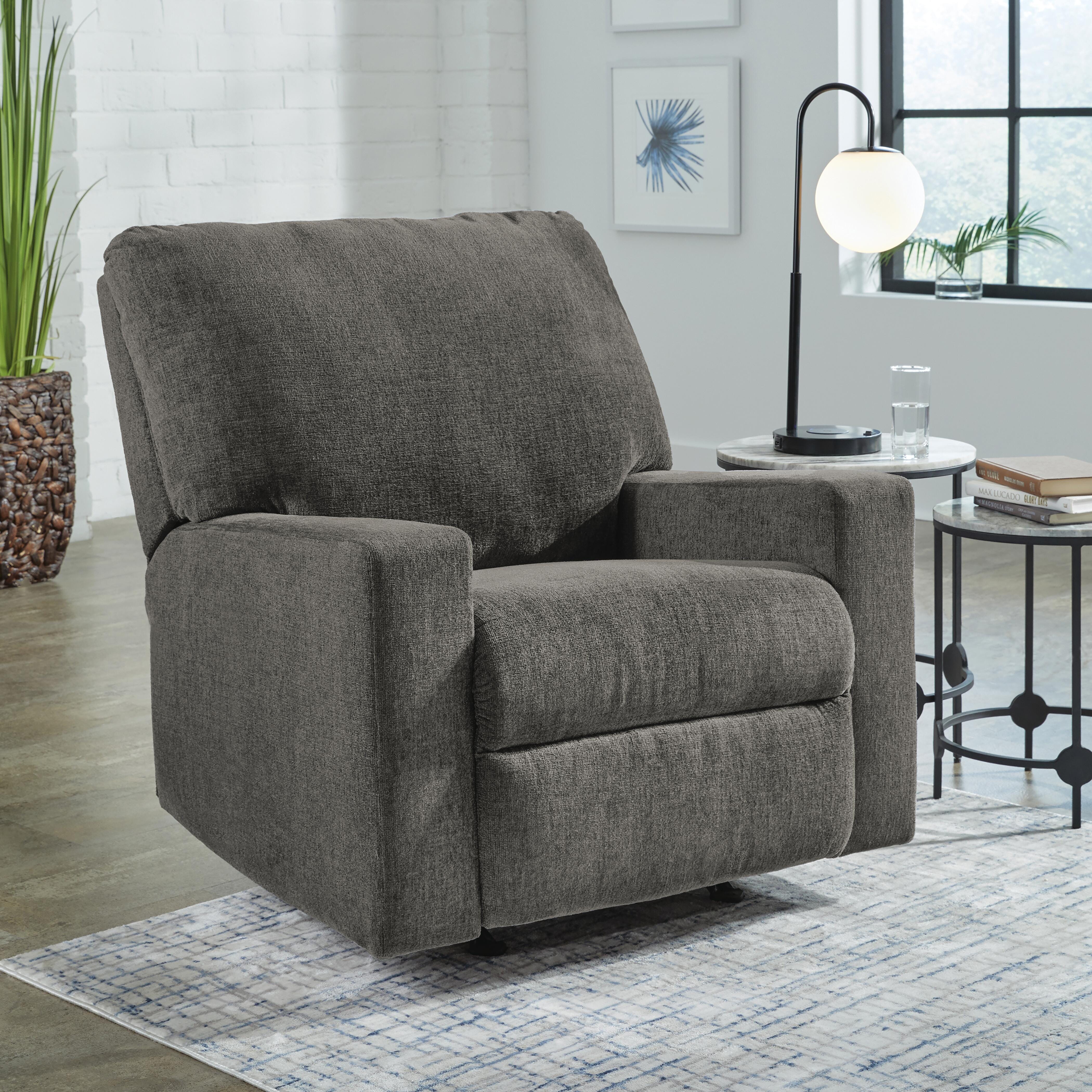 Rannis Recliner, Pewter, large