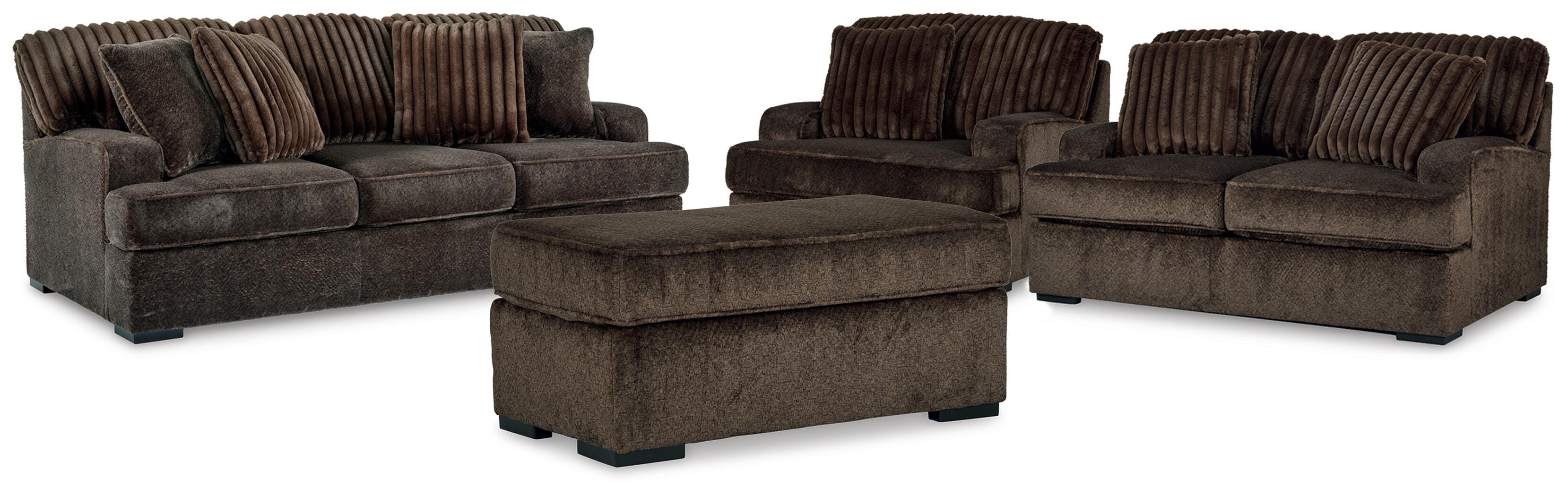 Sofá, sofá de dos plazas, sillón extra grande y otomana Aylesworth - image 1