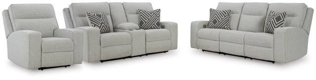 Jasperson Next-Gen Nuvella™ Performance Fabric Dual Power Sofa, Loveseat and Recliner