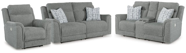 Overflow Next-Gen Nuvella™ Performance Fabric Dual Power Sofa, Loveseat and Recliner