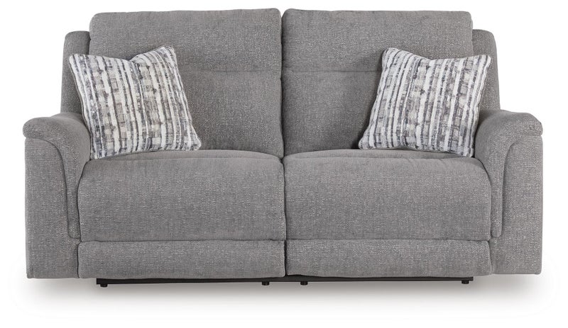 Overflow Next-Gen Nuvella™ Performance Fabric Dual Power Reclining Sofa, Steel