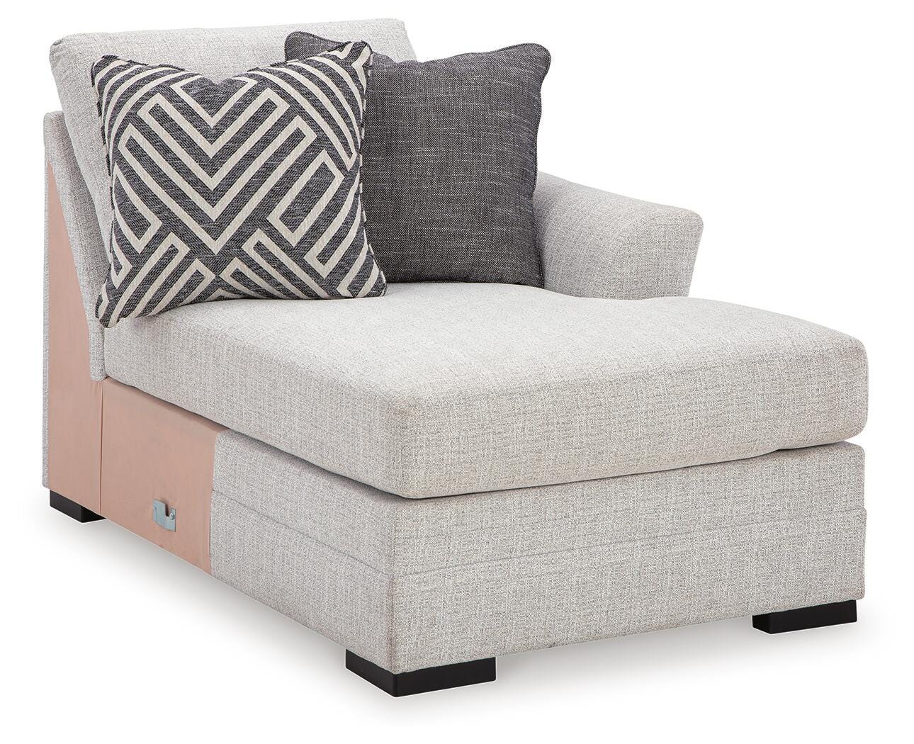 Chaise esquinera Koralynn con brazo derecho