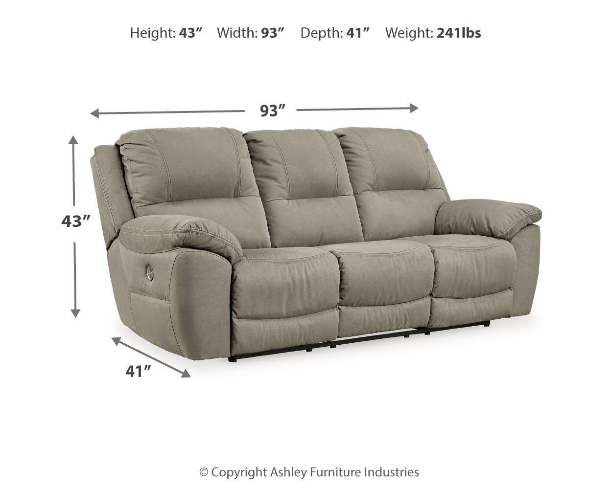 Next-Gen Gaucho Power Reclining Sofa | Ashley