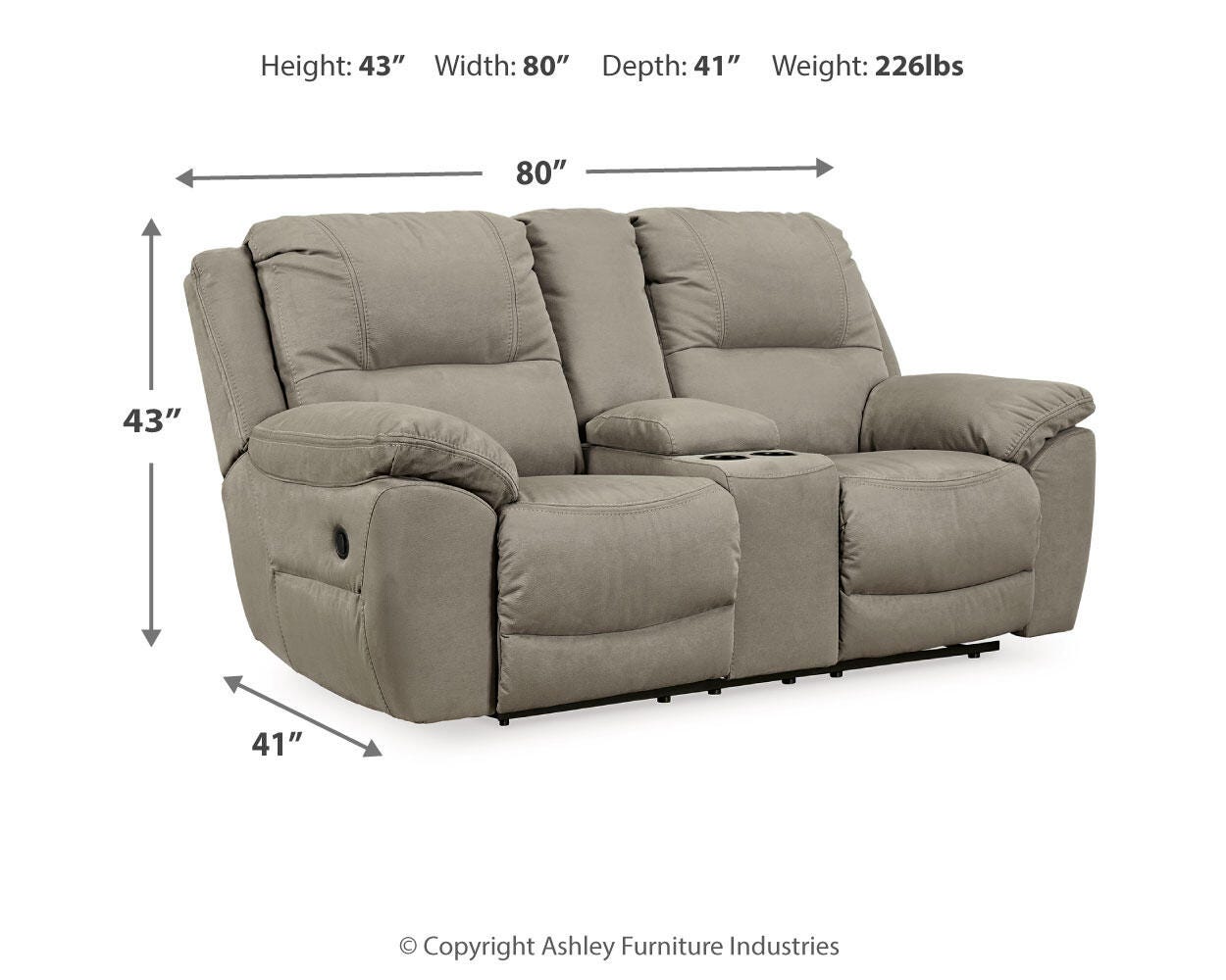 Next-Gen Gaucho Reclining Loveseat with Console - image 9