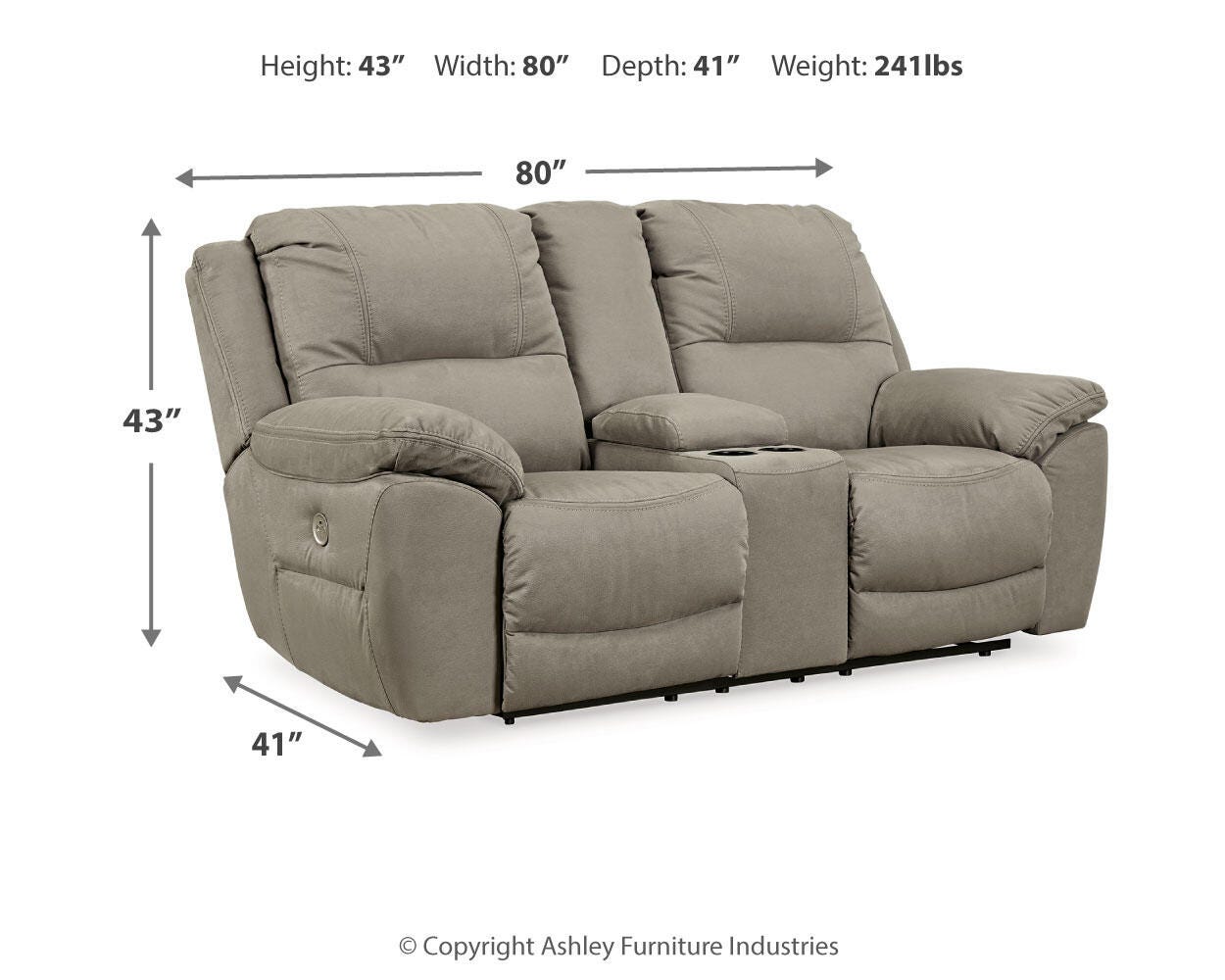 Next-Gen Gaucho Power Reclining Loveseat with Console - image 10