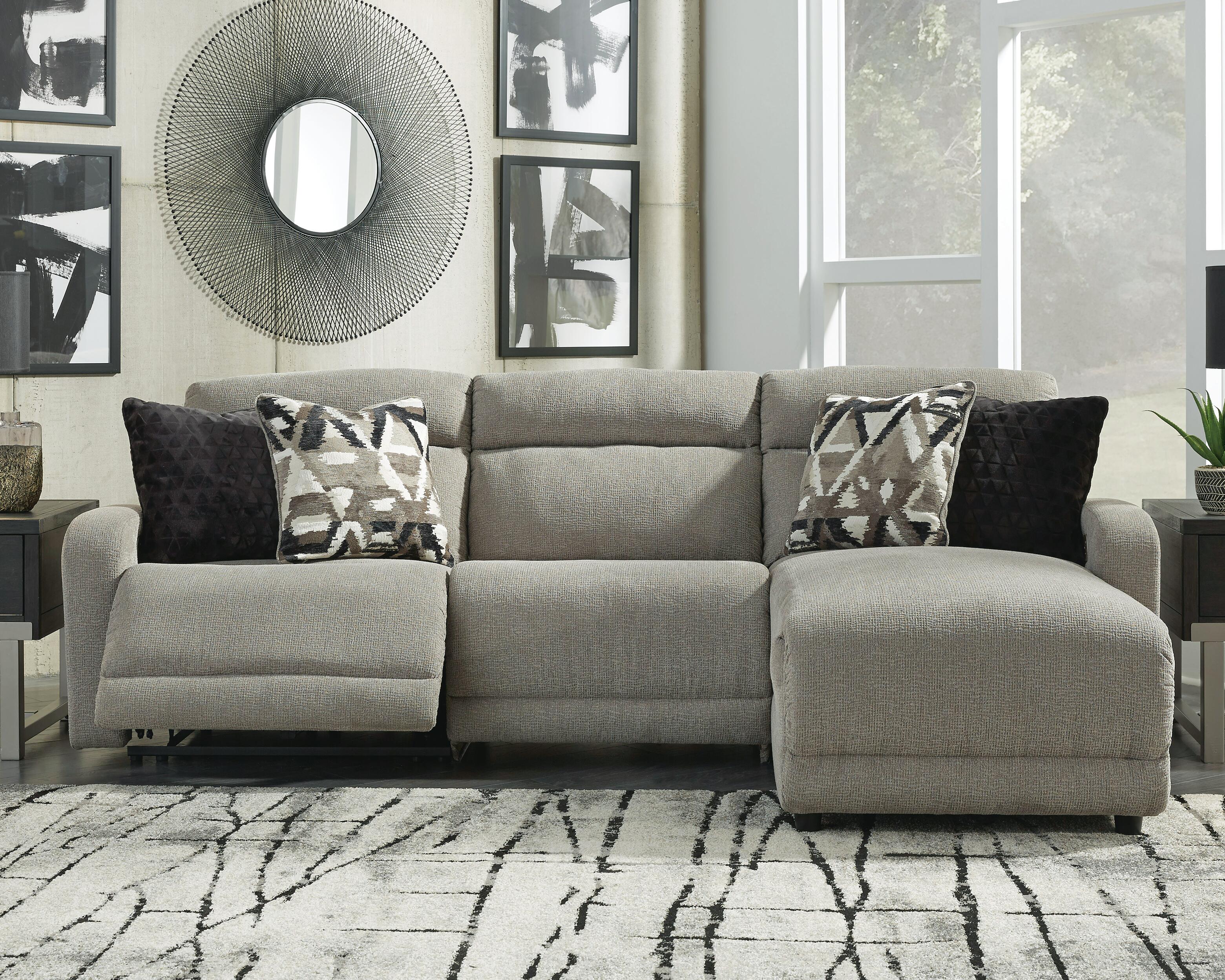 Colleyville 3-Piece Power Reclining Sectional with Chaise, Stone, large