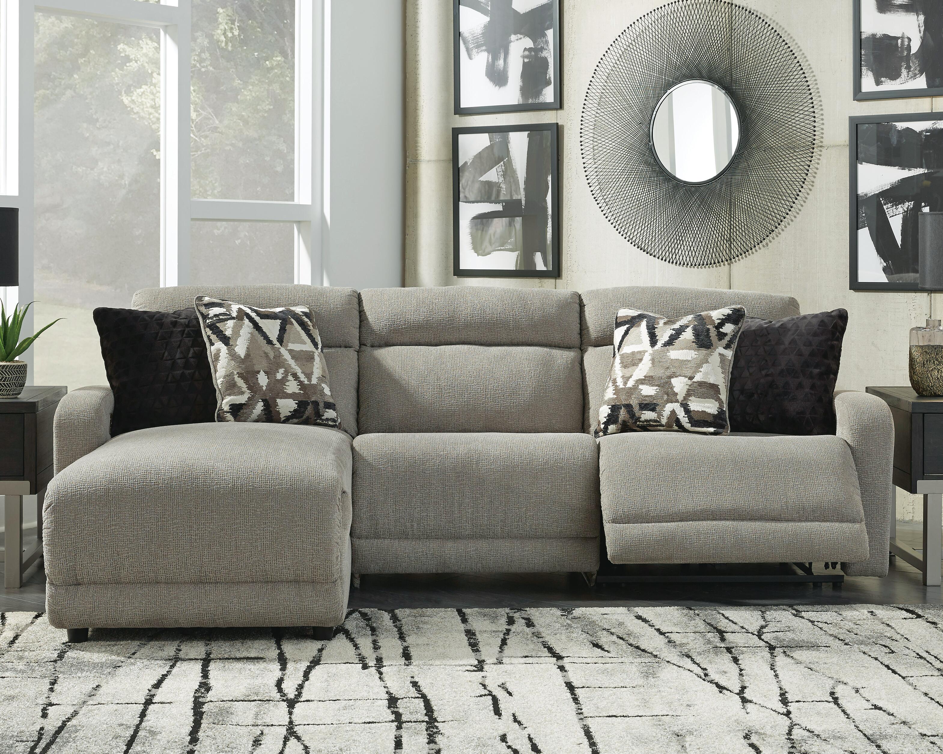 Seccional reclinable eléctrico de 3 piezas Colleyville con chaise longue - image 2