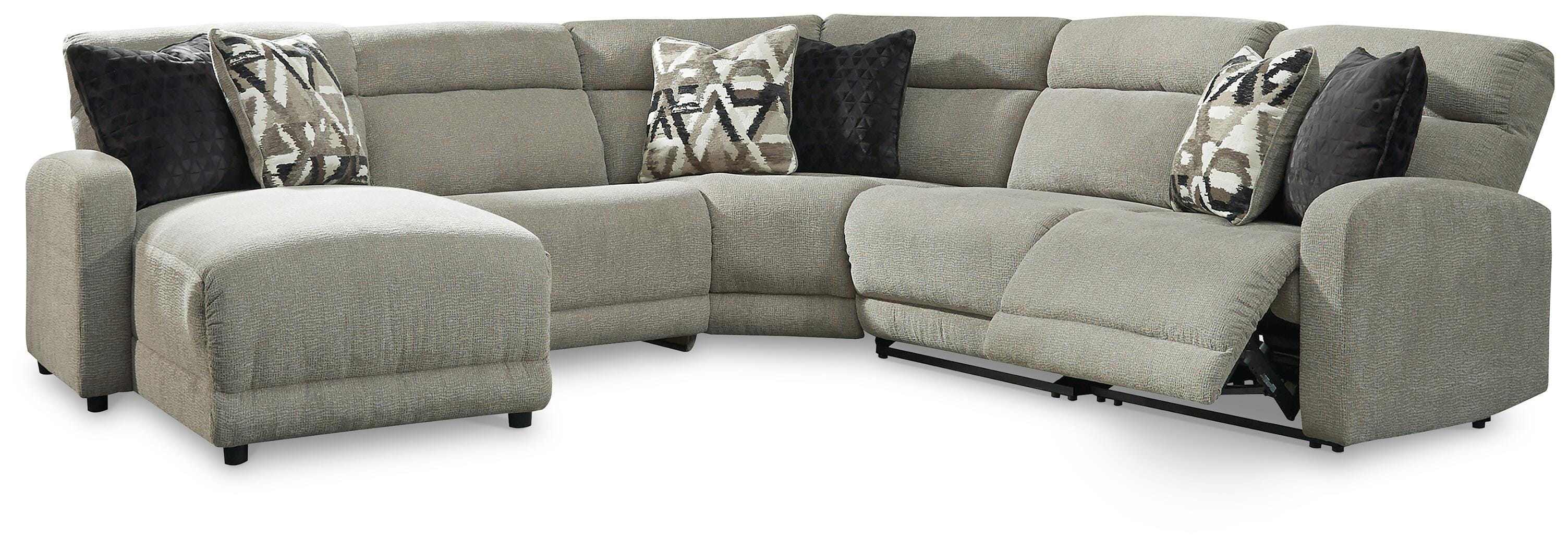 Seccional reclinable eléctrico de 5 piezas Colleyville con chaise longue - image 1