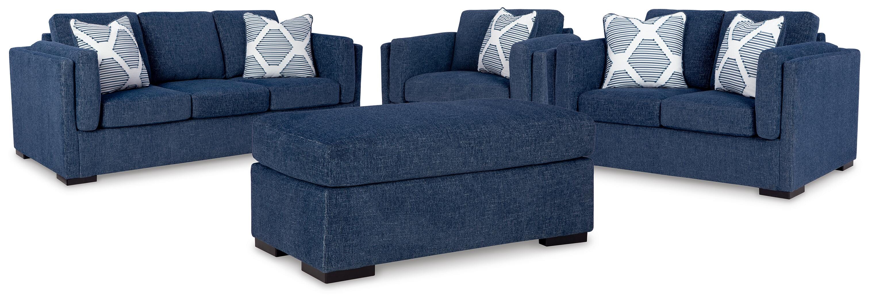 Sofá, Sofá de dos plazas, Sillón reclinable grande y Otomana Evansley - image 1